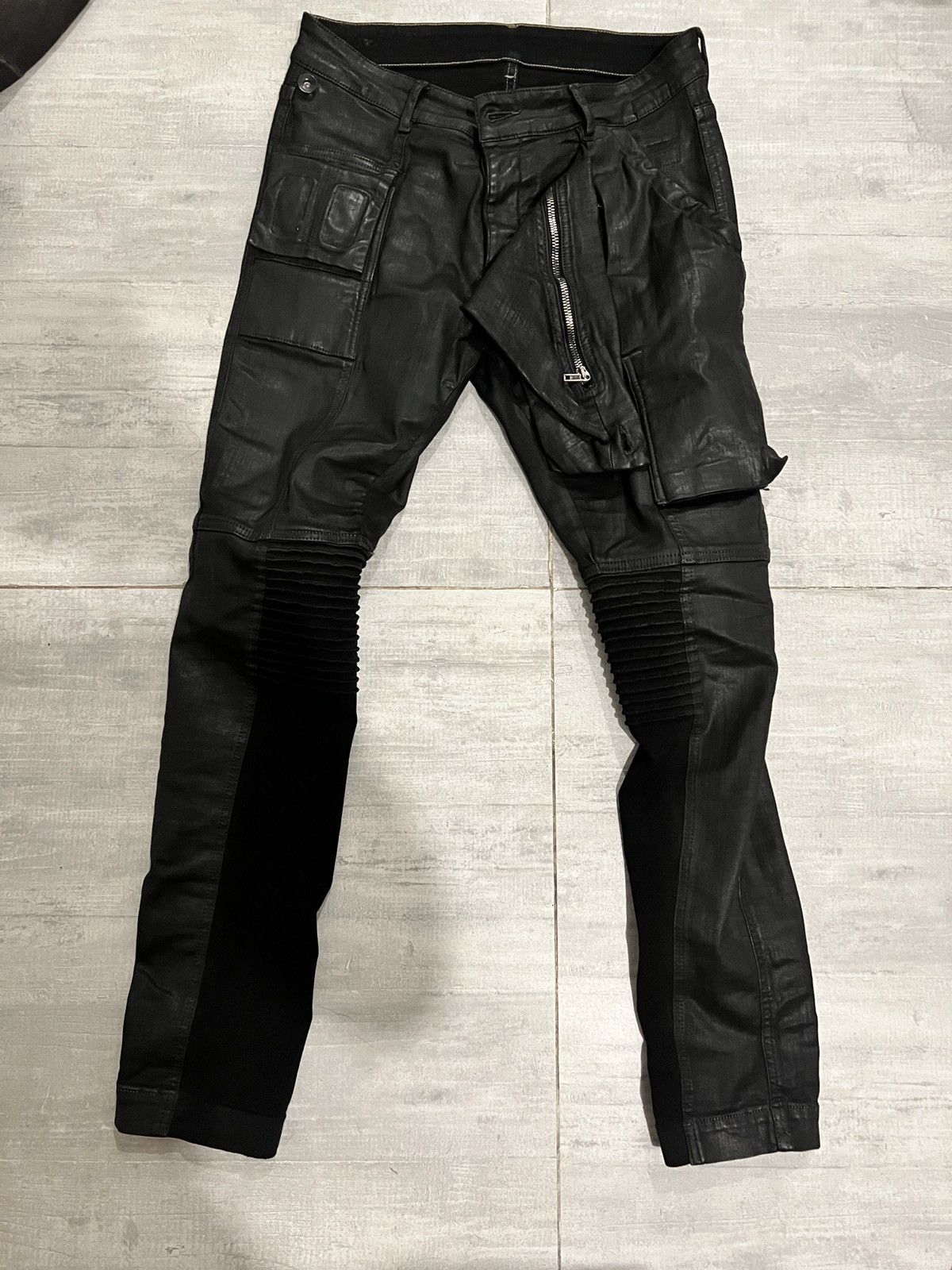 Rick Owens × Rick Owens Drkshdw RICK OWENS WAXED MEMPHIS DENIM
