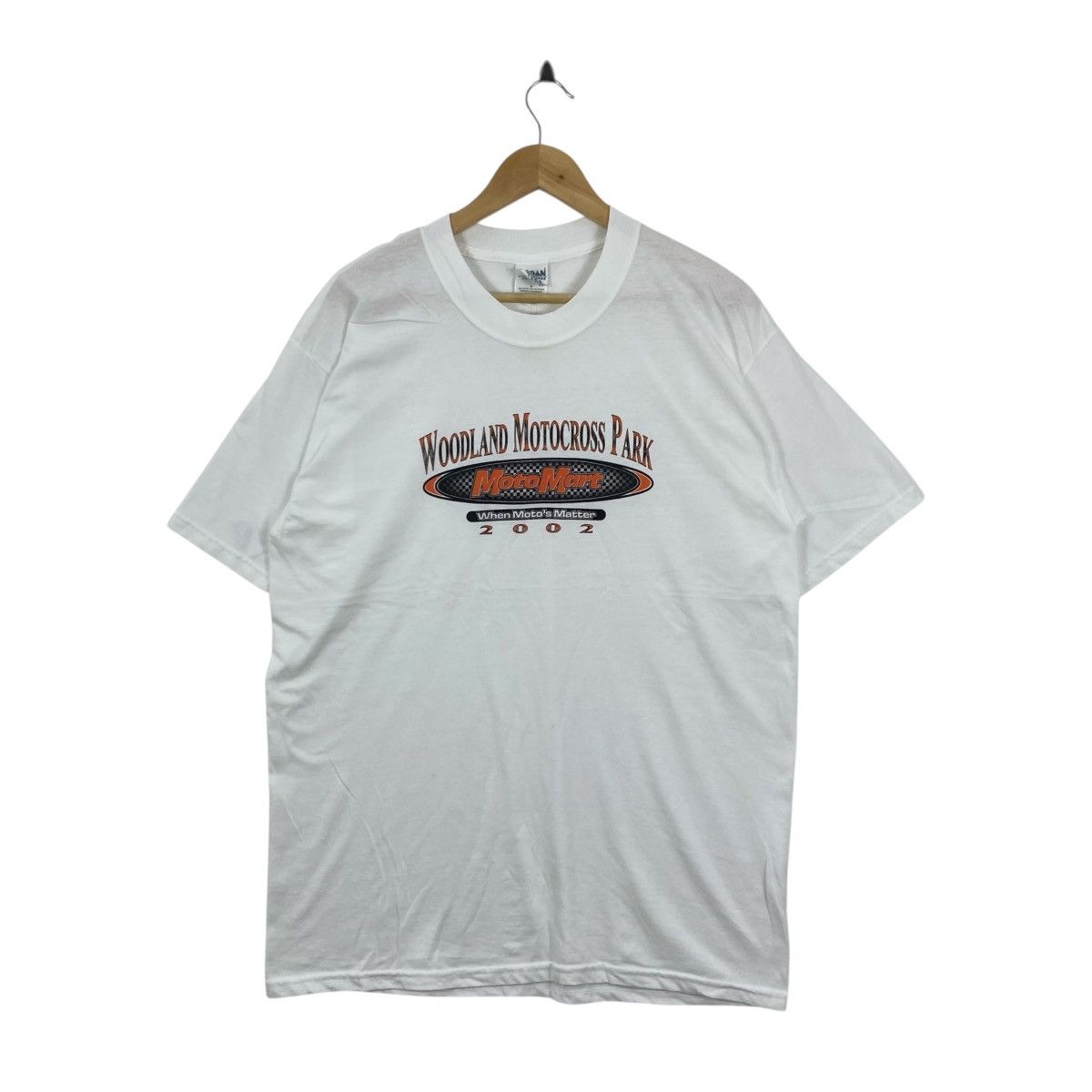 Vintage Vintage 2002 Woodland Motocross Park T-Shirt L White Gildan Size US L / EU 52-54 / 3 - 1 Thumbnail