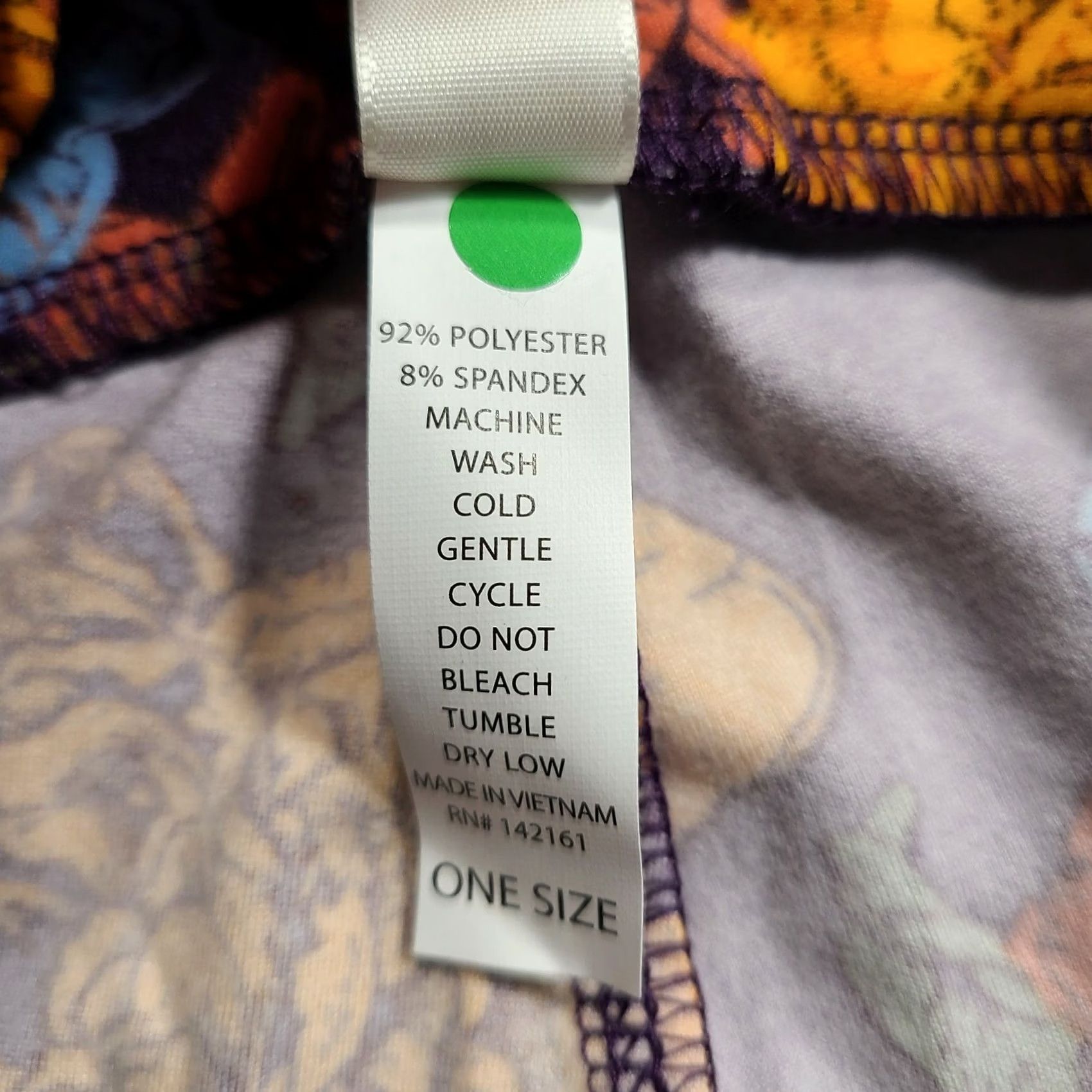 Vintage LulaRoe Leggings Womens One Size Purple Floral Mid-Rise Skinny Stretch Pull On Size 42" / US 20 - 4 Thumbnail