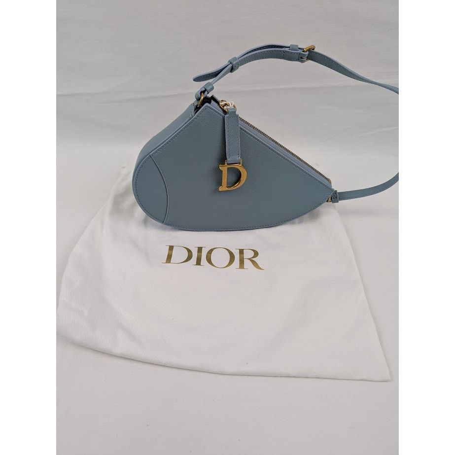 Dior o1rshd1 Size: OS / Saddle Rodeo Pouch in Slate Blue Size ONE SIZE - 11 Thumbnail