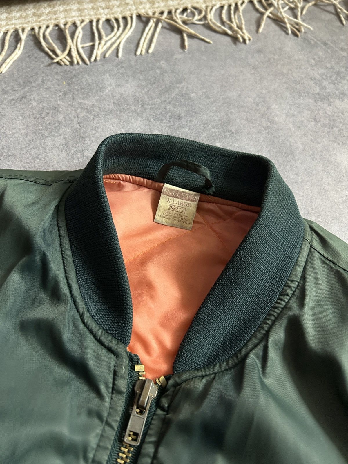 Vintage Vintage MA-1 Olive Military Bombers jacket mens Size US XL / EU 56 / 4 - 7 Thumbnail