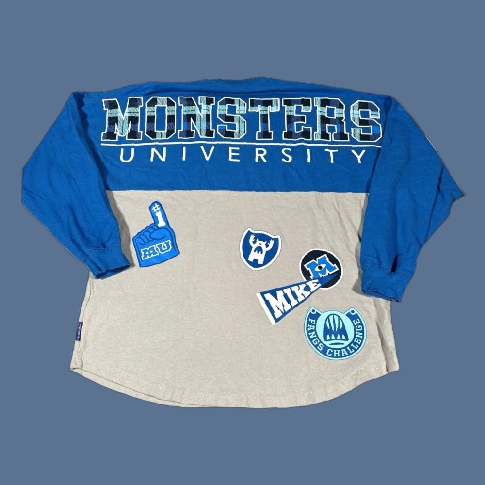 Disney Disney Monsters University Spirit Jersey Shirt Mens Medium Long Sleeve Pullover Graphic Print Blue Nike? Wait no. Size US M / EU 48-50 / 2 - 1 Thumbnail