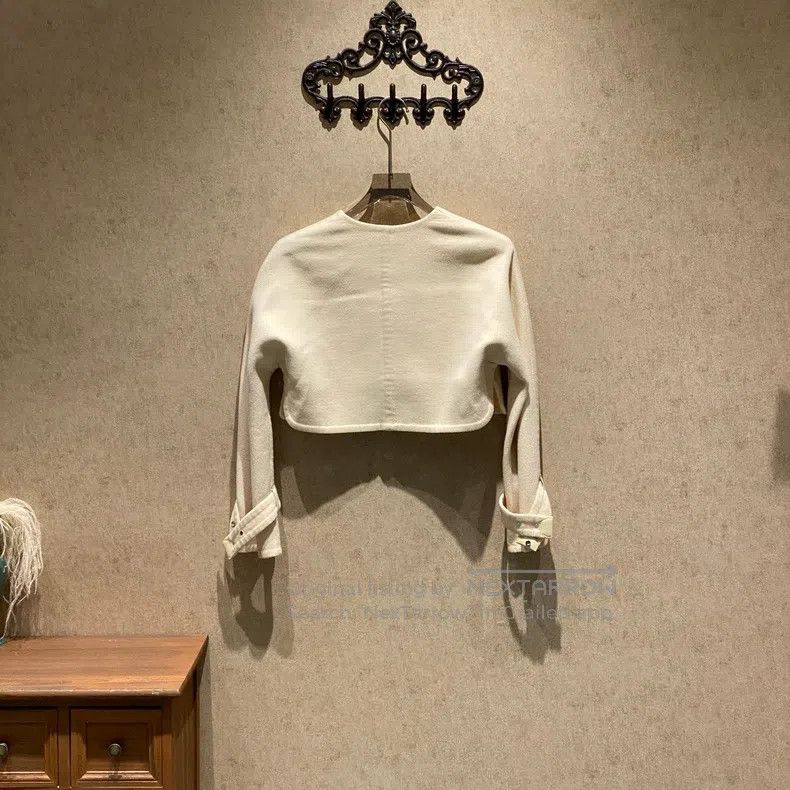 Loro Piana Loro Piana White Patched Cashmere Belted Coat Set Size XS / US 0-2 / IT 36-38 - 4 Thumbnail