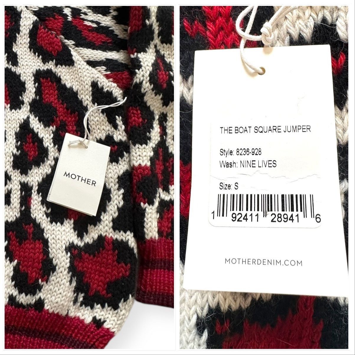 MOTHER MOTHER The Boat Square Jumper, Size S, New with tag Size S / US 4 / IT 40 - 4 Thumbnail