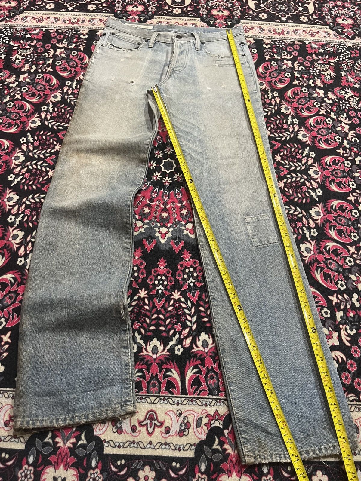BUFFALO BOBS × GOSTAR DE FUGA × Japanese Brand ⚡️Streetwear⚡️Vintage Japanese Brand Ossa Denim Ash Blue Jeans Size US 32 / EU 48 - 12 Thumbnail