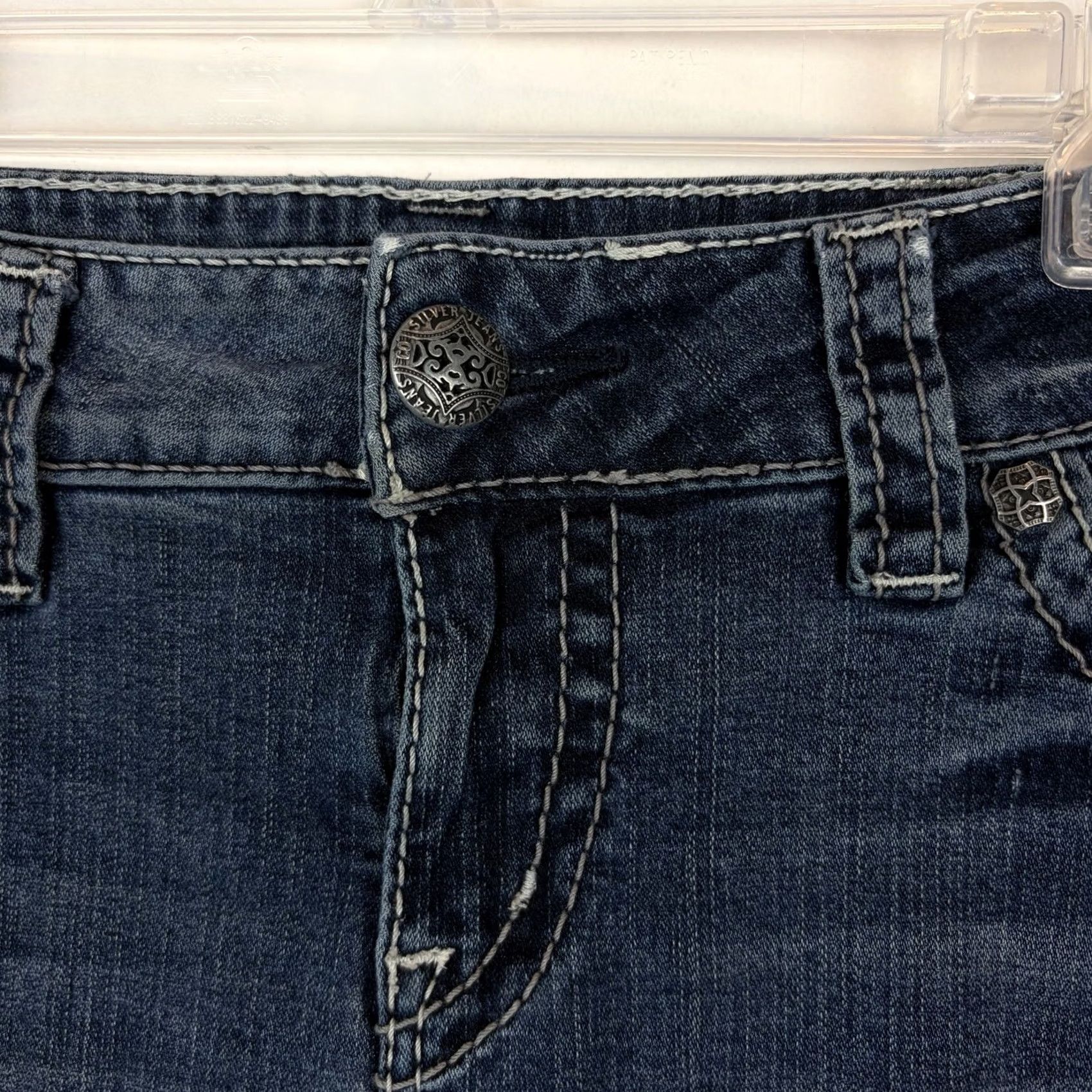 Silver Jeans Co. Silver Jeans Suki Jeans Slim Bootcut Womens Blue 30 x 33 Denim Cotton Blend Stretch Pockets 5-Pocket Design Slim Fit Size 30" / US 8 / IT 44 - 7 Thumbnail