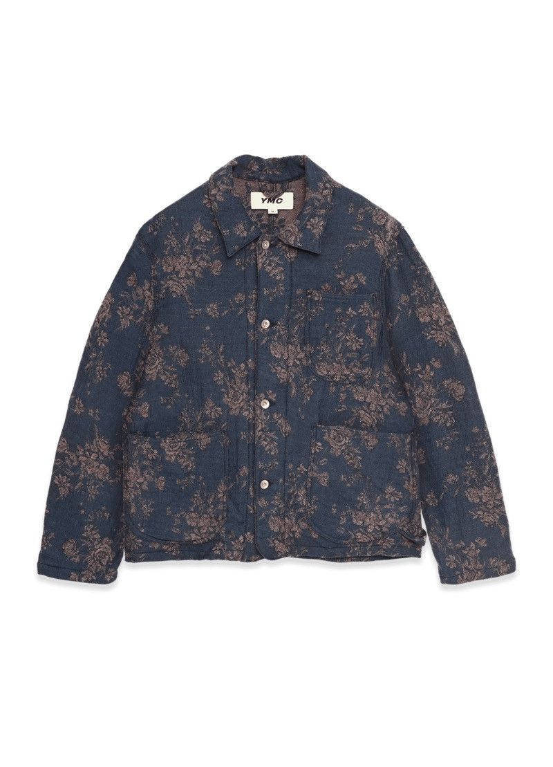 YMC !DS! SS23 YMC Labour Floral Navy Wool Jacquard Jacket Size US L / EU 52-54 / 3 - 2 Thumbnail