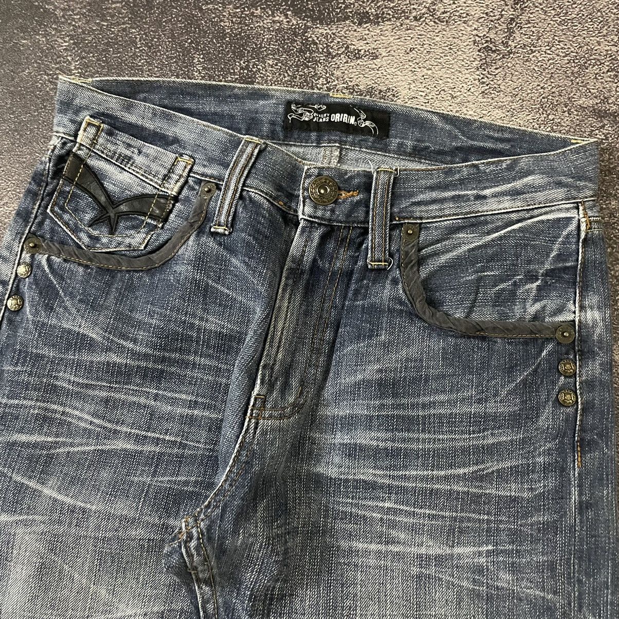 Beauty Beast × Le Grande Bleu (L.G.B.) × Tornado Mart Oririn embroidery logo denim pants Size US 31 - 4 Thumbnail