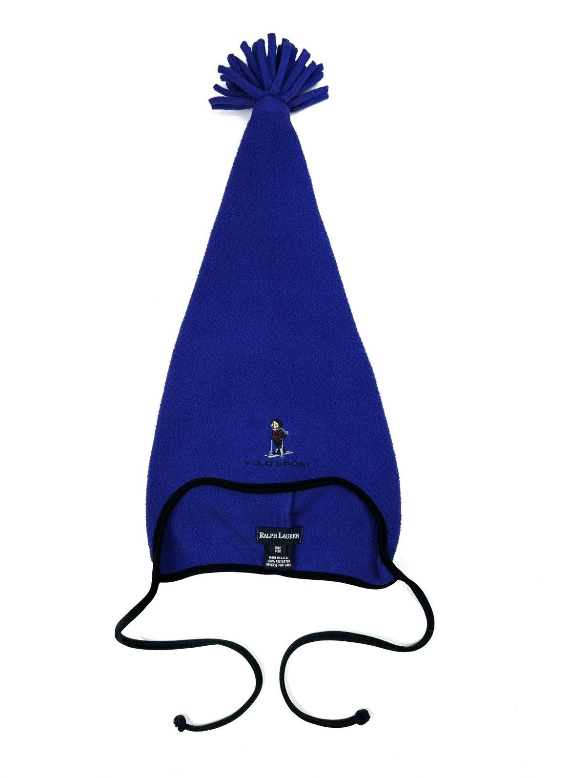 Ralph Lauren 90s Polo Bear Ralph Lauren Fleece Tassel Hat USA Vintage Size ONE SIZE - 3 Thumbnail
