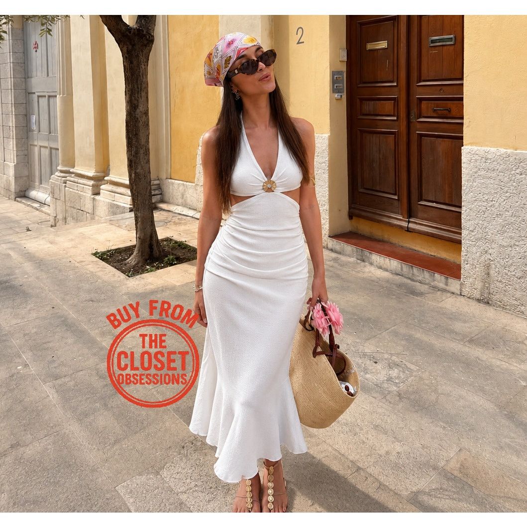 Zara ZARA CUT OUT HALTER DRESS