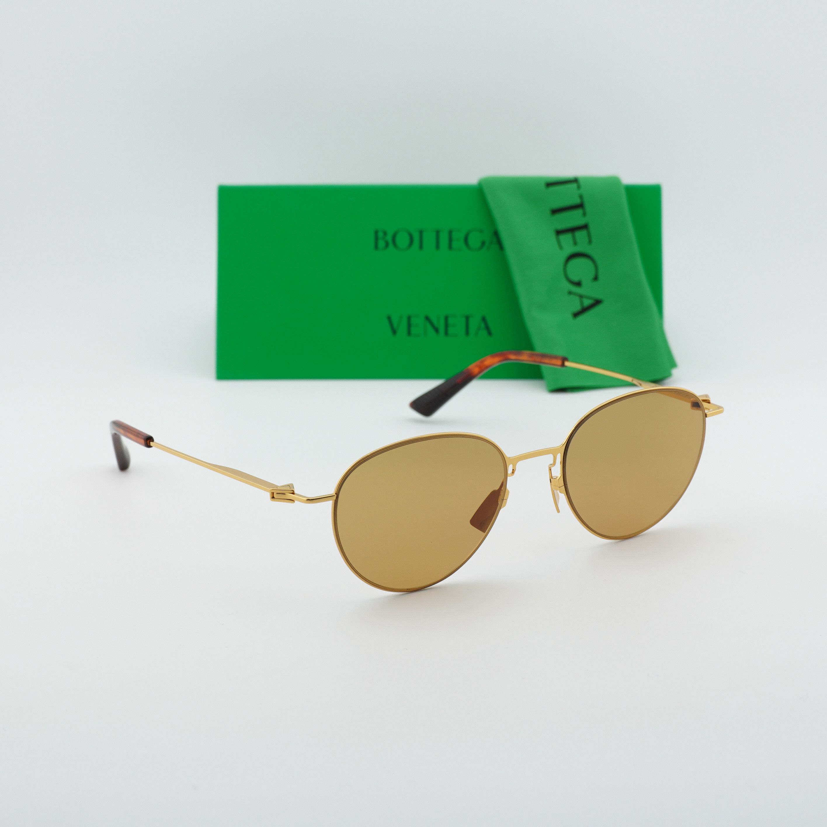 Bottega Veneta Bottega Veneta BV1268S 004 Sunglasses Gold Aviator Frame Size ONE SIZE - 9 Thumbnail