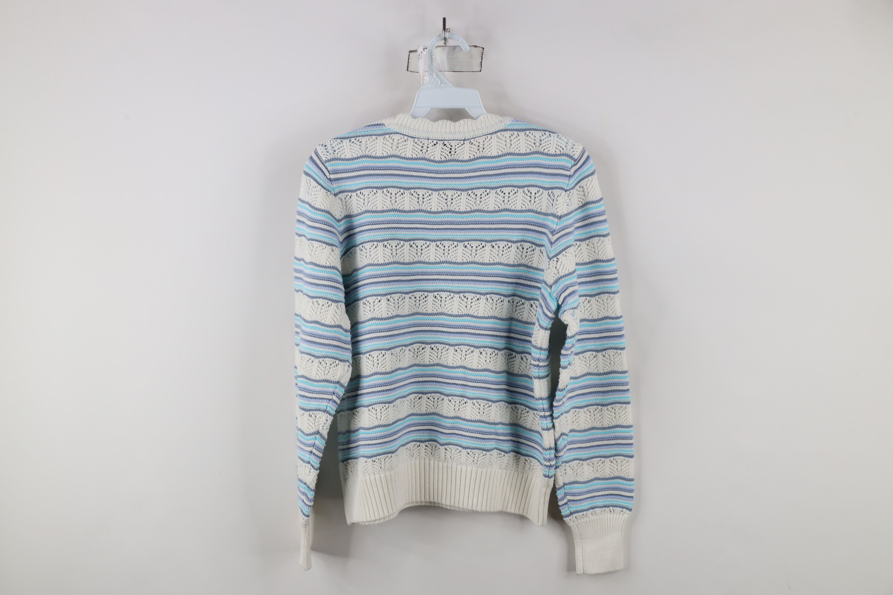 Vintage Vintage 90s Coogi Style Striped Ribbed Knit Sweater Size S / US 4 / IT 40 - 6 Thumbnail