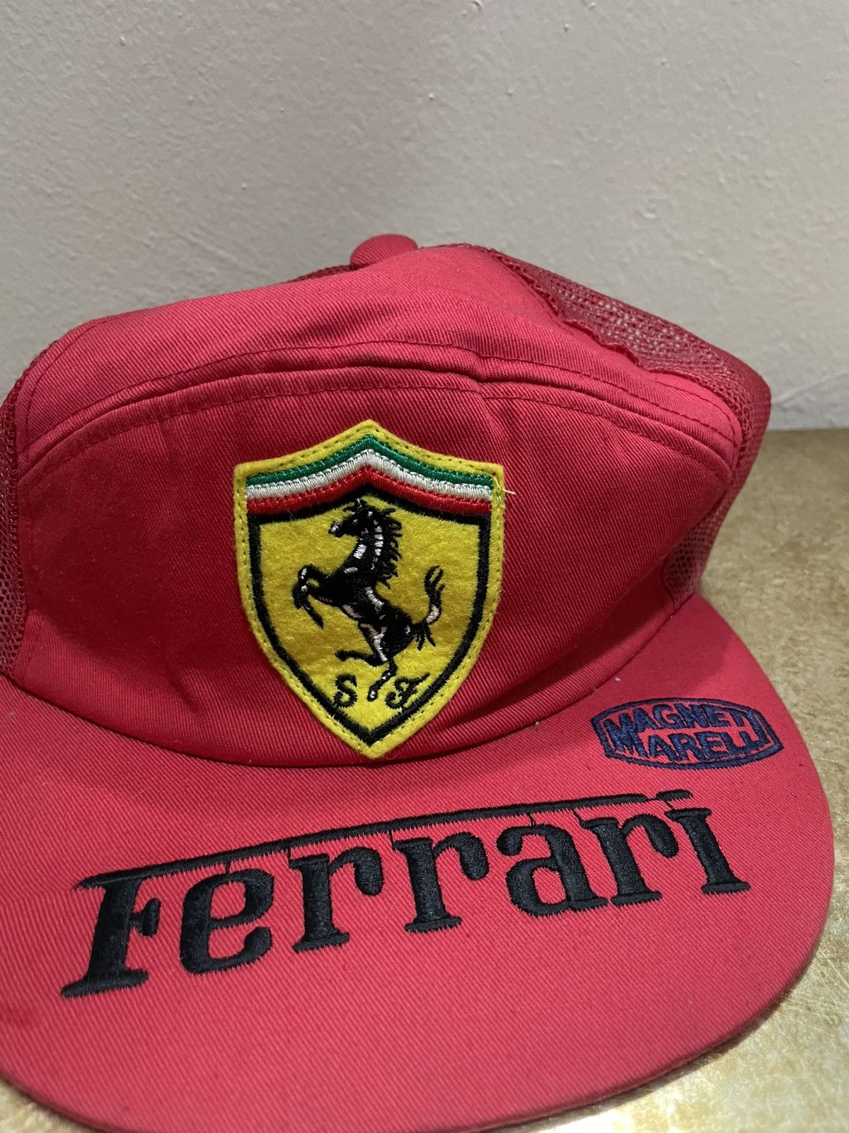 Ferrari Vintage Ferrari Magneti Marelli Trucker mesh embroidery Size ONE SIZE - 3 Thumbnail