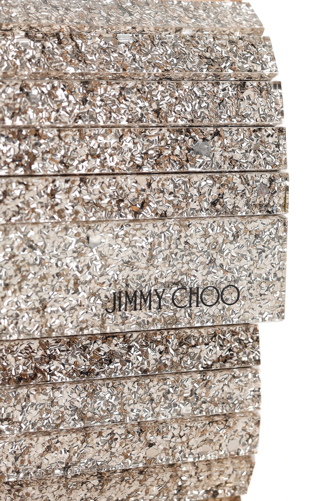 Jimmy Choo Jimmy Choo Sweetie Glitter Lucite Clutch in Black Champagne Size ONE SIZE - 7 Thumbnail