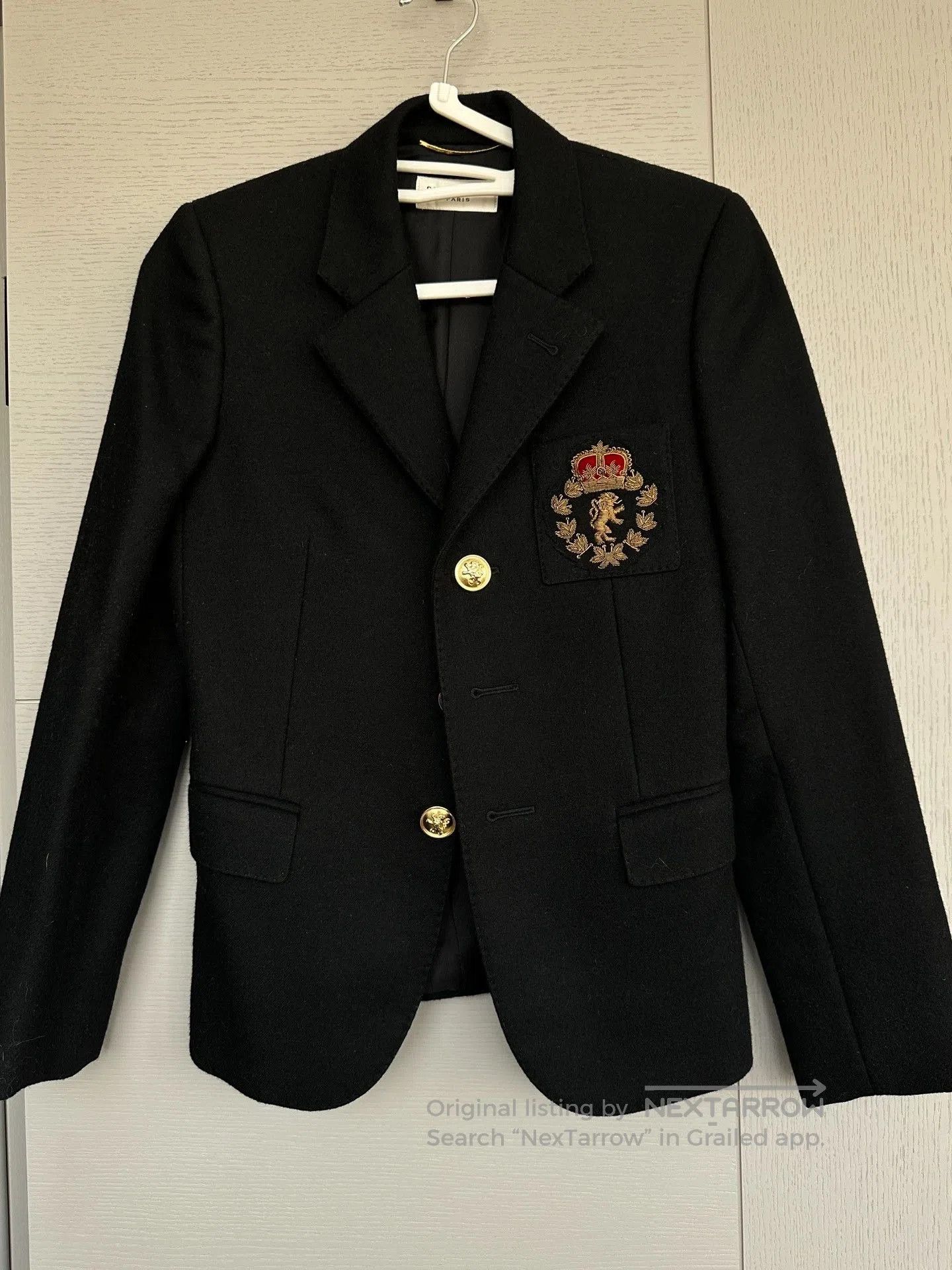 Saint Laurent Paris Saint Laurent Badge Wool Blazer. Size US M / EU 48-50 / 2 - 1 Thumbnail