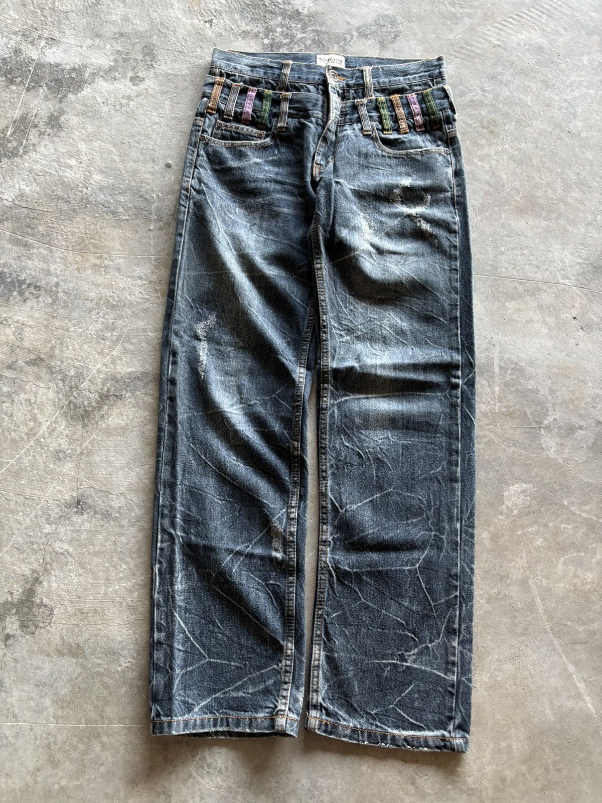 Hysteric Glamour NYLAUS doublewaist ppfm style japanese denim distressed fade Size US 28 / EU 44 - 1 Thumbnail