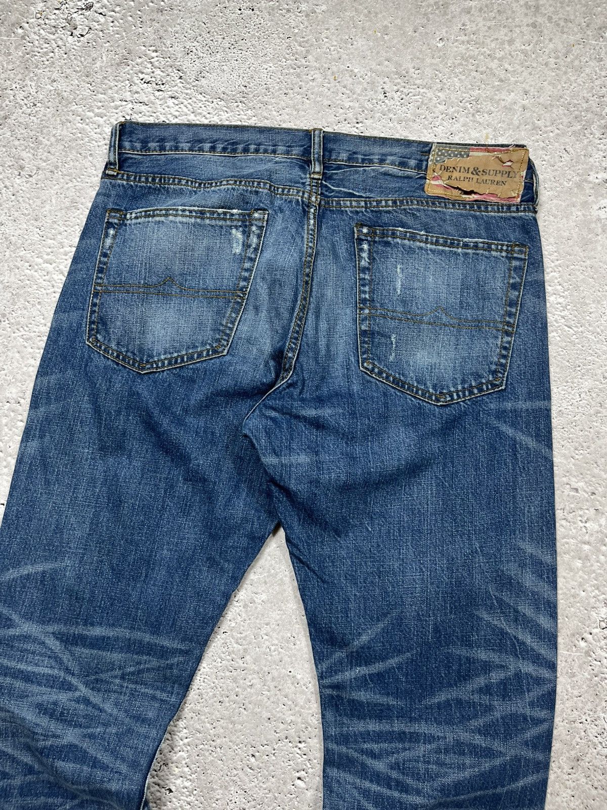 Polo Ralph Lauren Denim & Supply Ralph Lauren Slim Fit Jeans Medium Wash Size US 34 / EU 50 - 5 Thumbnail