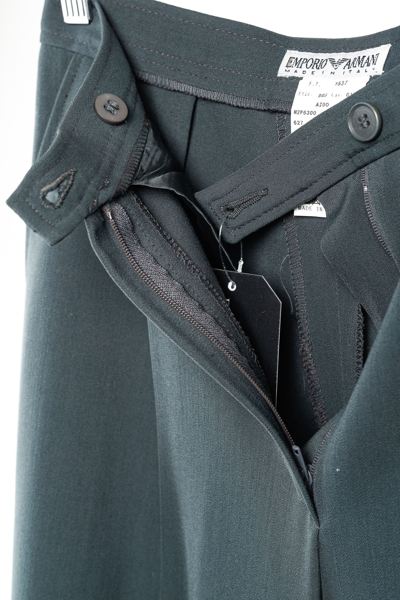 Emporio Armani Emporio Armani Minimalist Grey-Green Trousers Size 25" / US 0 / IT 36 - 6 Thumbnail