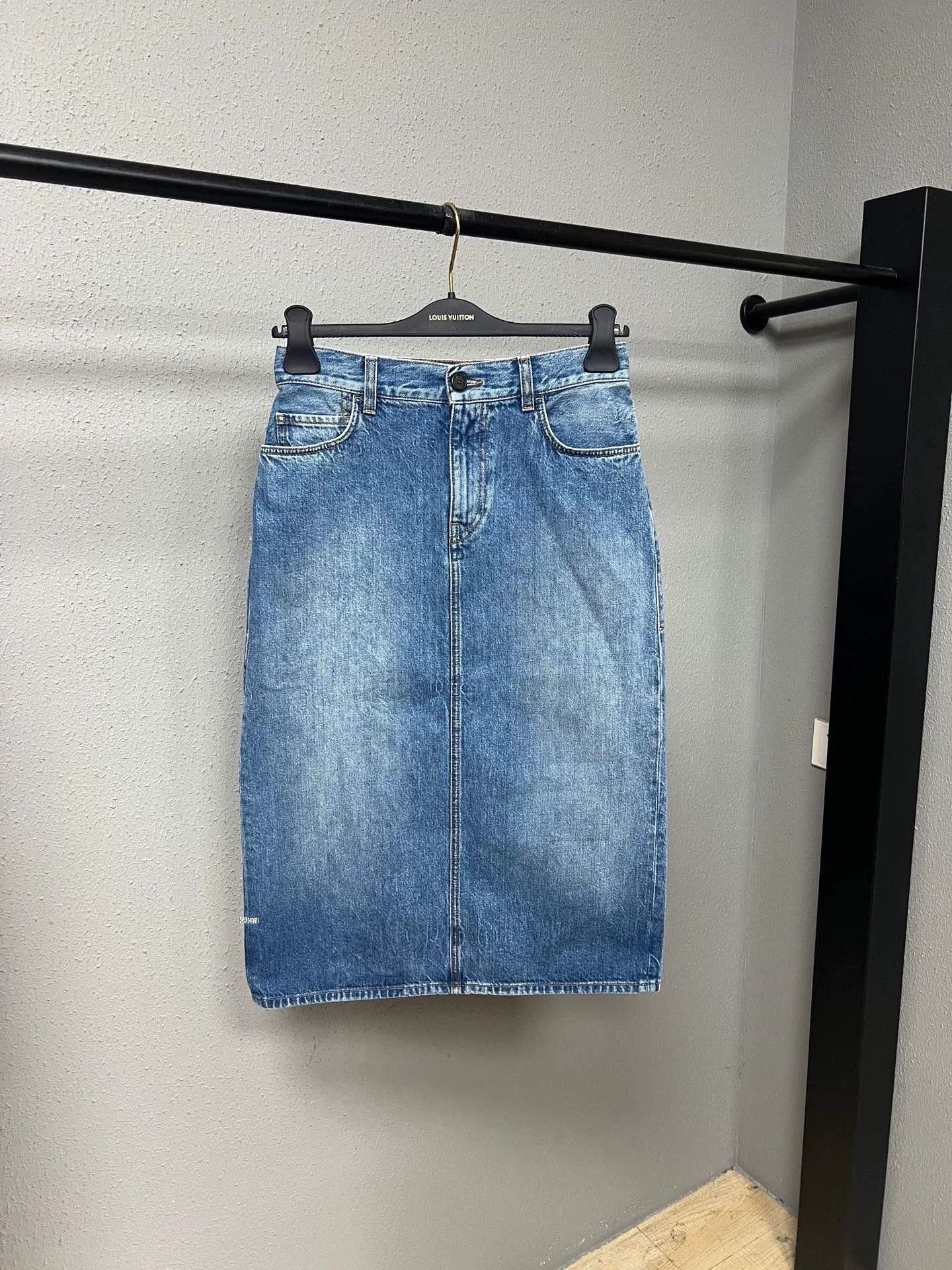 The Row The Row Tima Blue Denim Midi Skirt Size US S / EU 44-46 / 1 - 1 Thumbnail