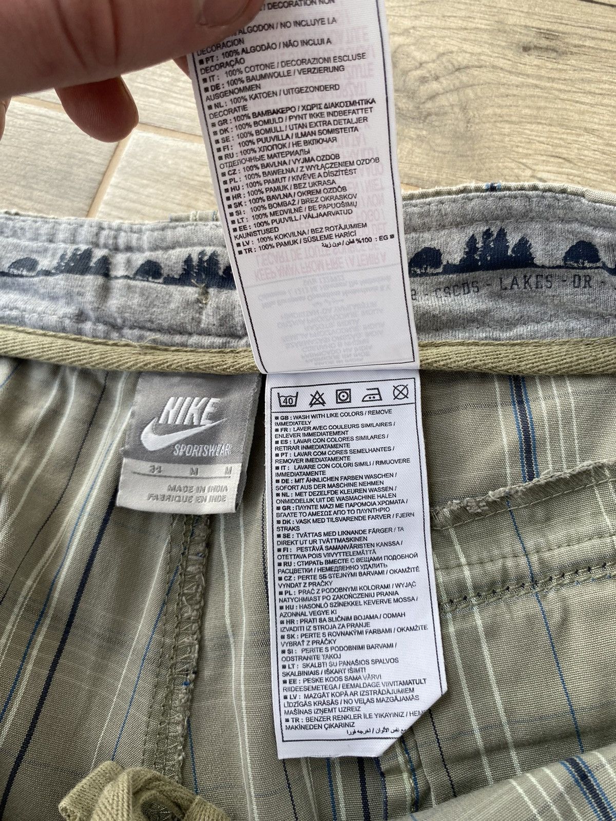 Nike × Vintage Nike Vintage Cargo Shorts Size US 34 / EU 50 - 18 Thumbnail