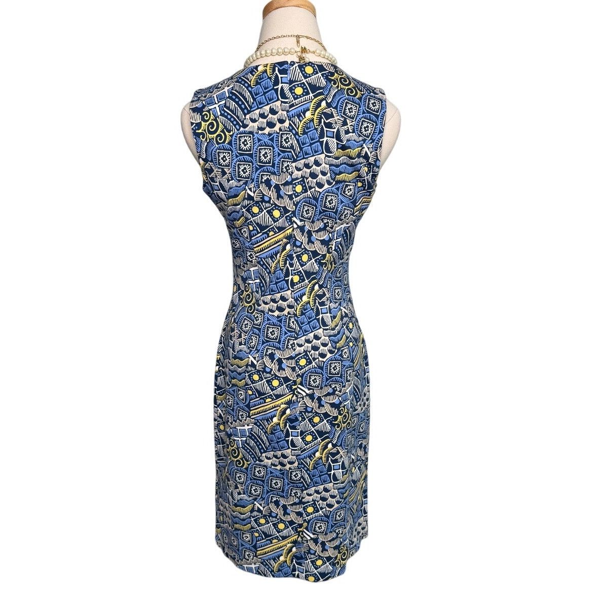 J.McLaughlin J. McLaughlin Talavera Devon dress blue yellow tan size XS Size XS / US 0-2 / IT 36-38 - 7 Thumbnail