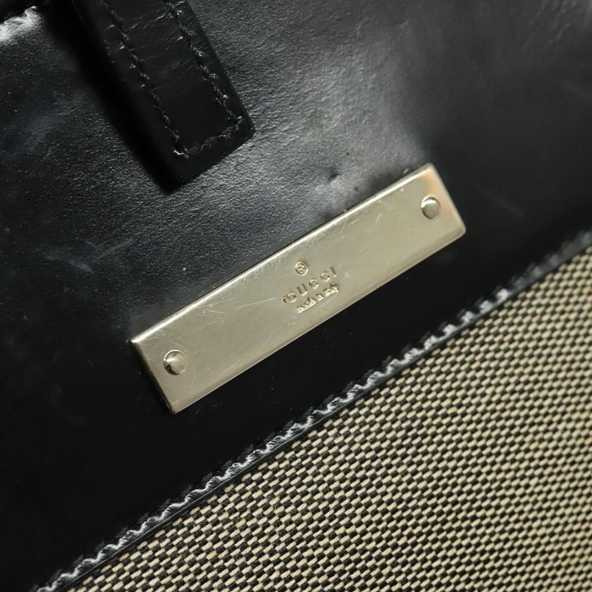 Gucci GUCCI Tote Bag Canvas Leather Gray Black Silver 002 002 Size ONE SIZE - 14 Thumbnail