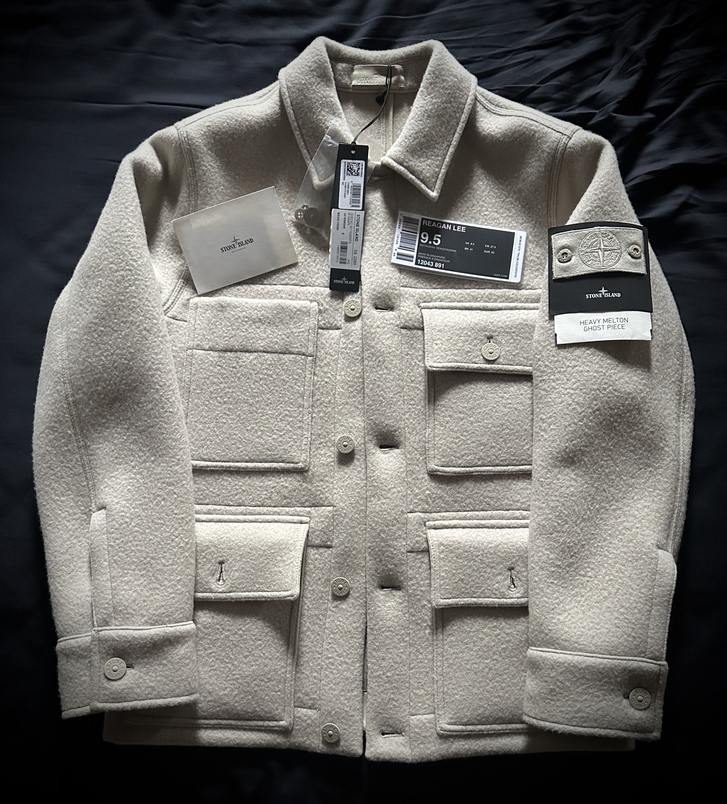 Stone Island Heavy Melton Ghost Wool Coat Jacket Size US S / EU 44-46 / 1 - 2 Thumbnail