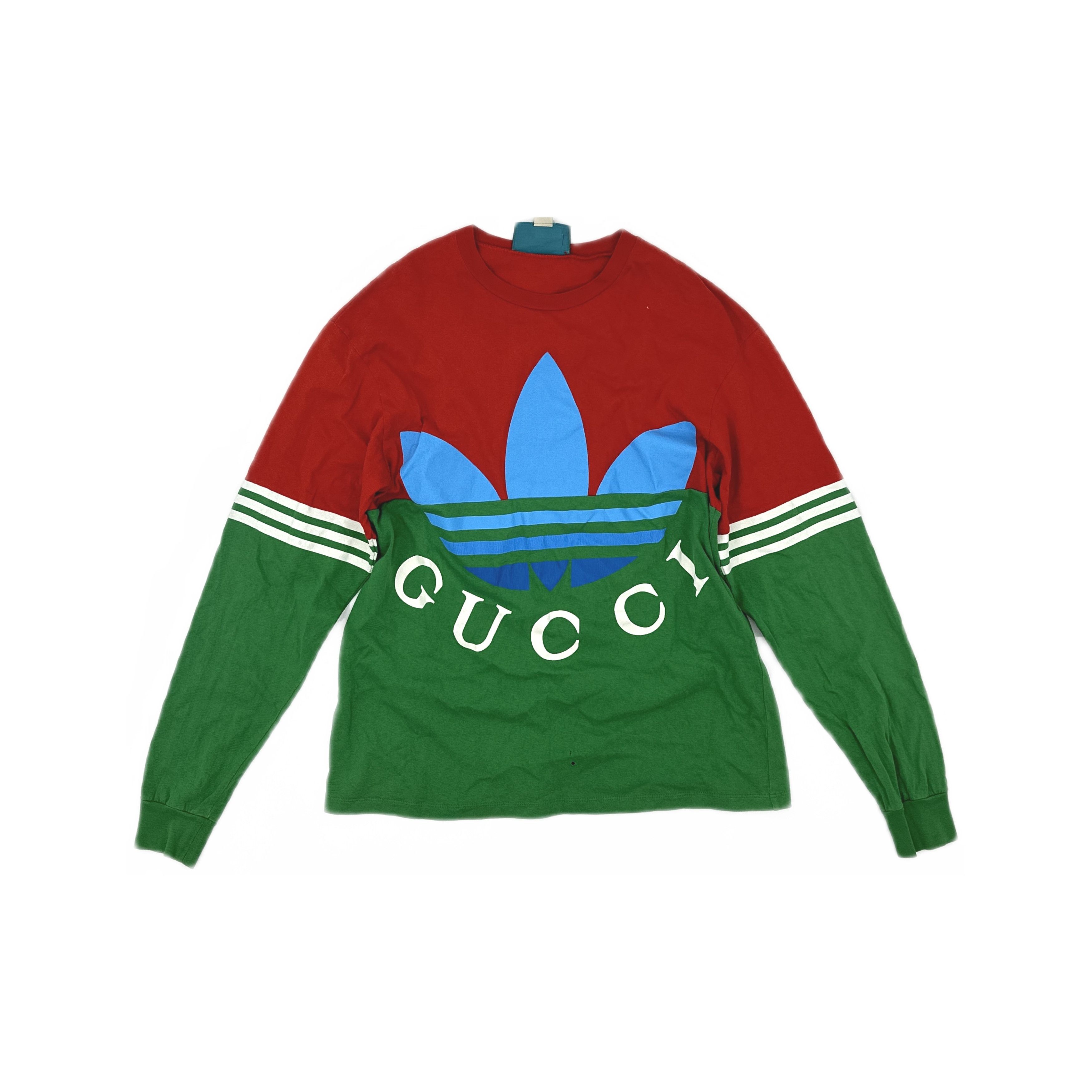 Gucci Gucci x Adidas Originals Colorblock Long Sleeve Tee Size S Size US S / EU 44-46 / 1 - 1 Thumbnail