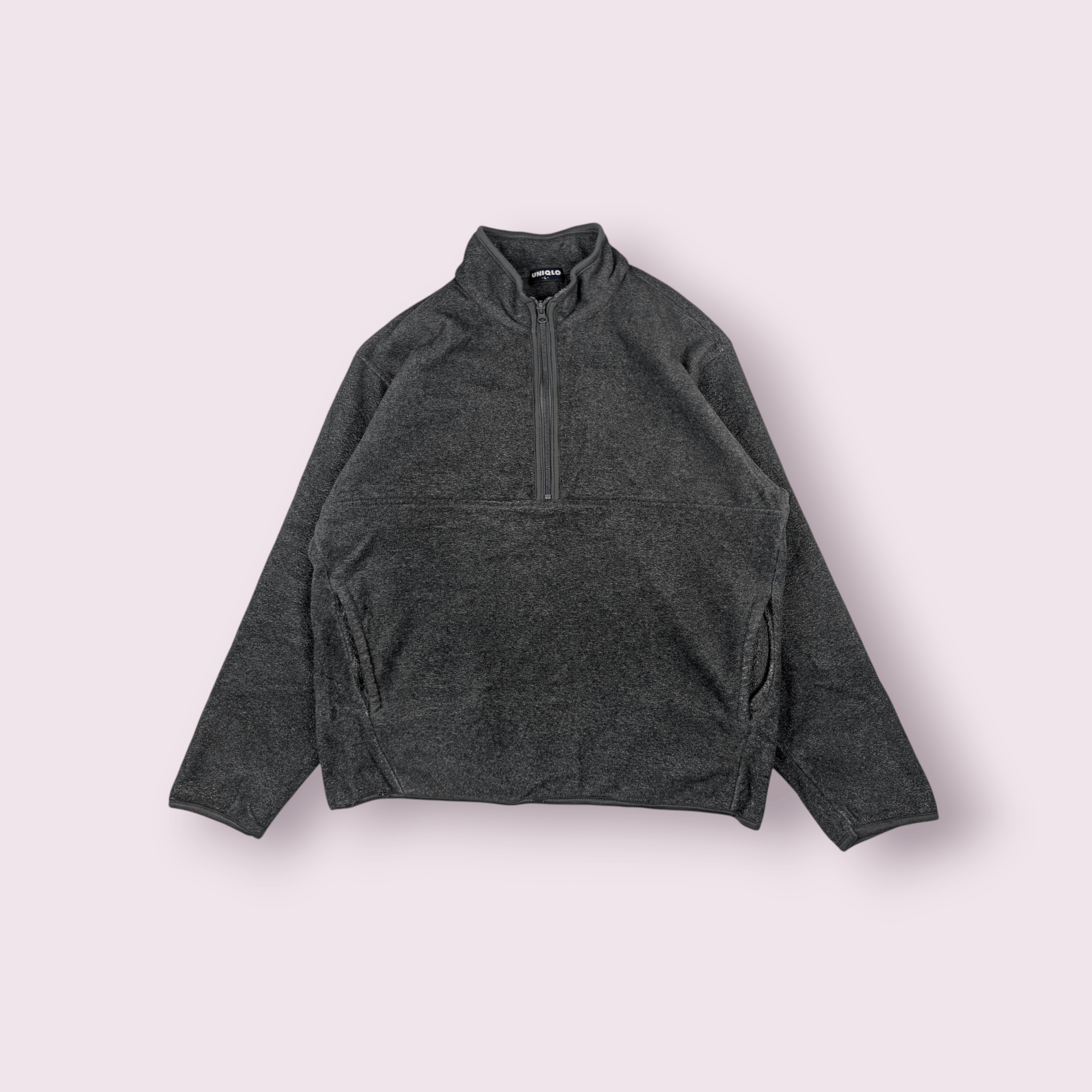 Uniqlo Vintage 90's UNIQLO Grey Fleece Sweatshirts Sherpa Pullover Size US L / EU 52-54 / 3 - 2 Thumbnail