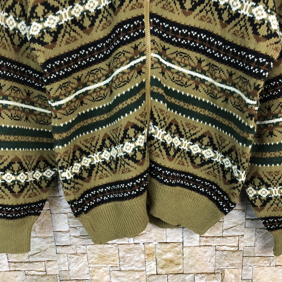 Homespun Knitwear Studio Canal art design Green Hoodie sweater #A427 Size US M / EU 48-50 / 2 - 6 Thumbnail