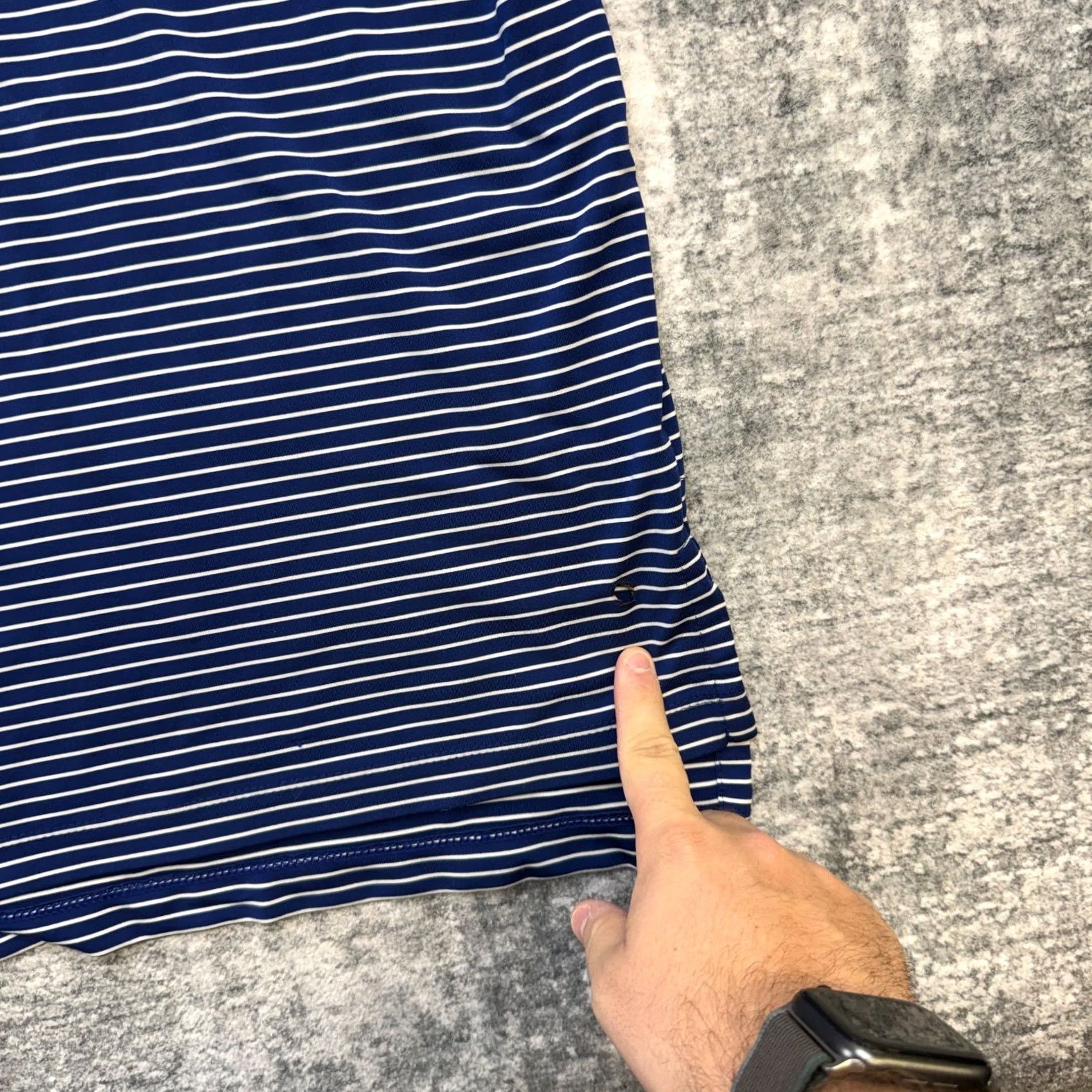 Polo Ralph Lauren Polo Ralph Lauren Shirt Mens 2XL Blue Striped Performance Polo Pony Golf Travel Shirt Size US XXL / EU 58 / 5 - 3 Thumbnail