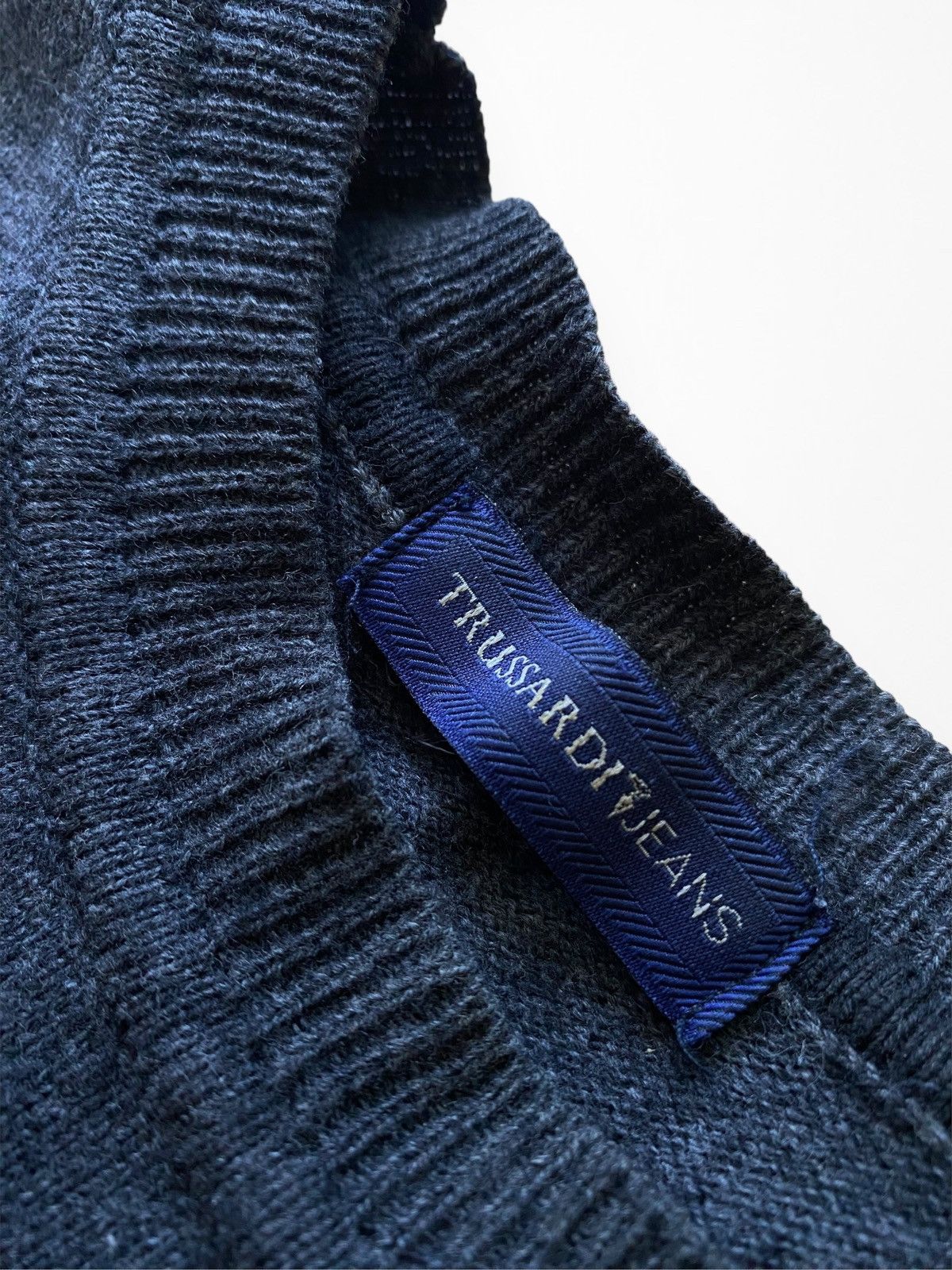Trussardi Trussardi Jeans wool logo knit sweater Size US XL / EU 56 / 4 - 3 Thumbnail