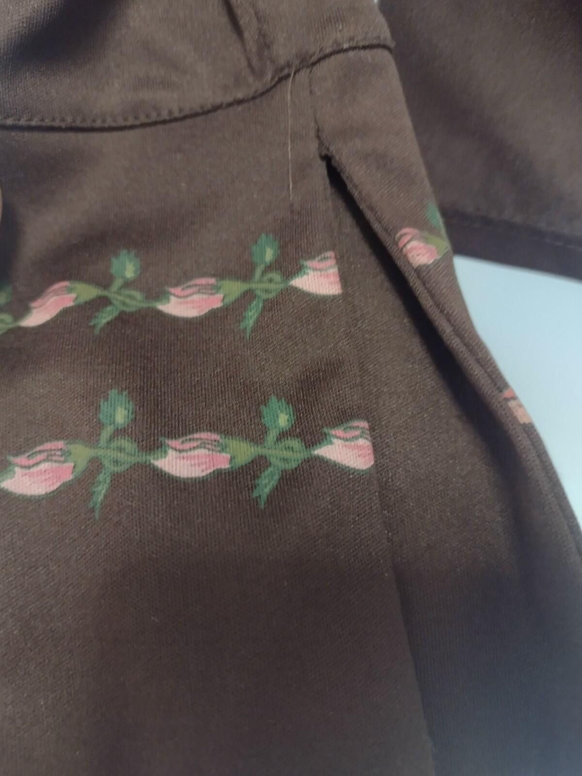 The Unbranded Brand 70s Brown Floral Print Button Up Blouse Long Sleeve Boho XS Size XS / US 0-2 / IT 36-38 - 8 Thumbnail