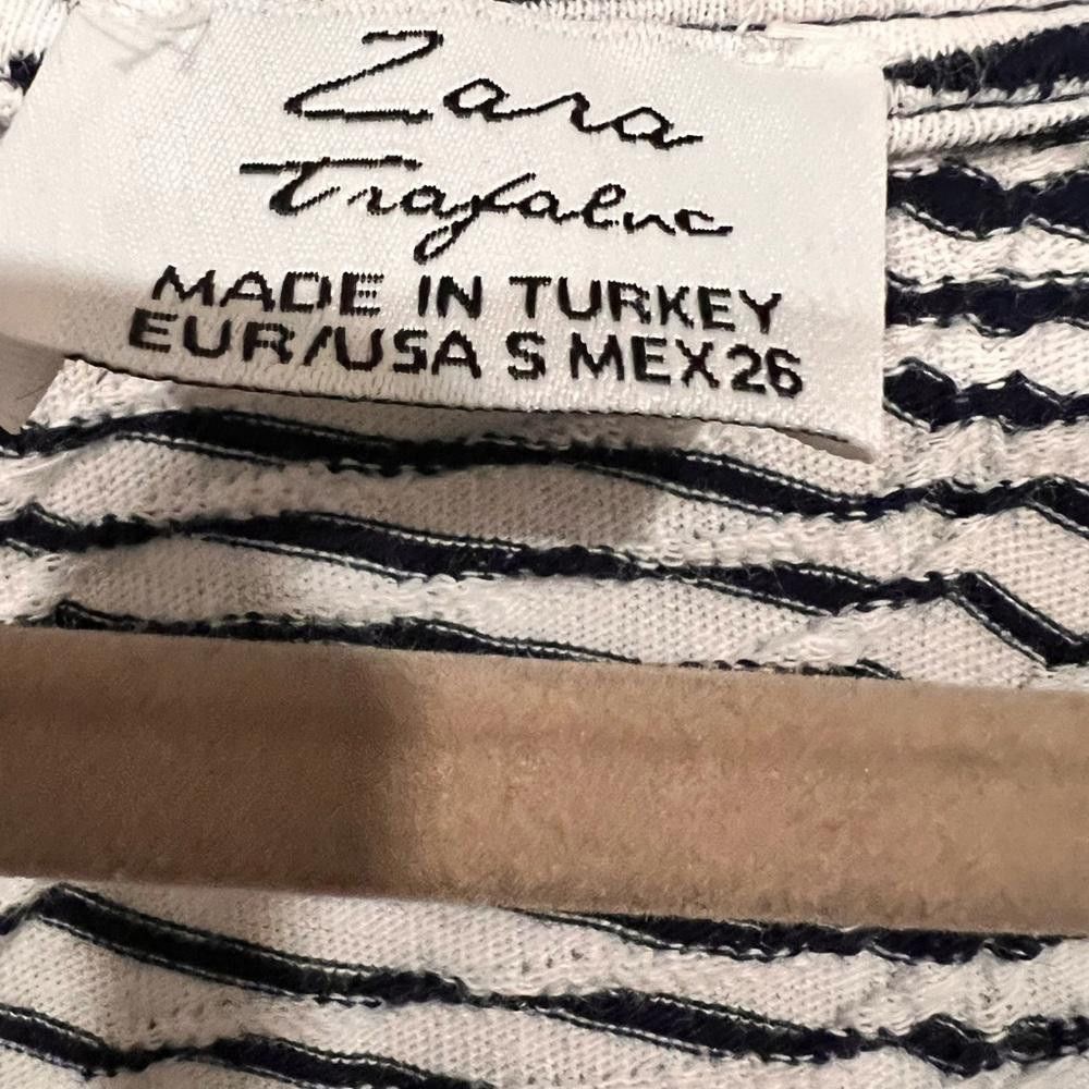 Zara Zara Top M Short Sleeves Geometric Ombre V Neck Stretch Size M / US 6-8 / IT 42-44 - 5 Thumbnail