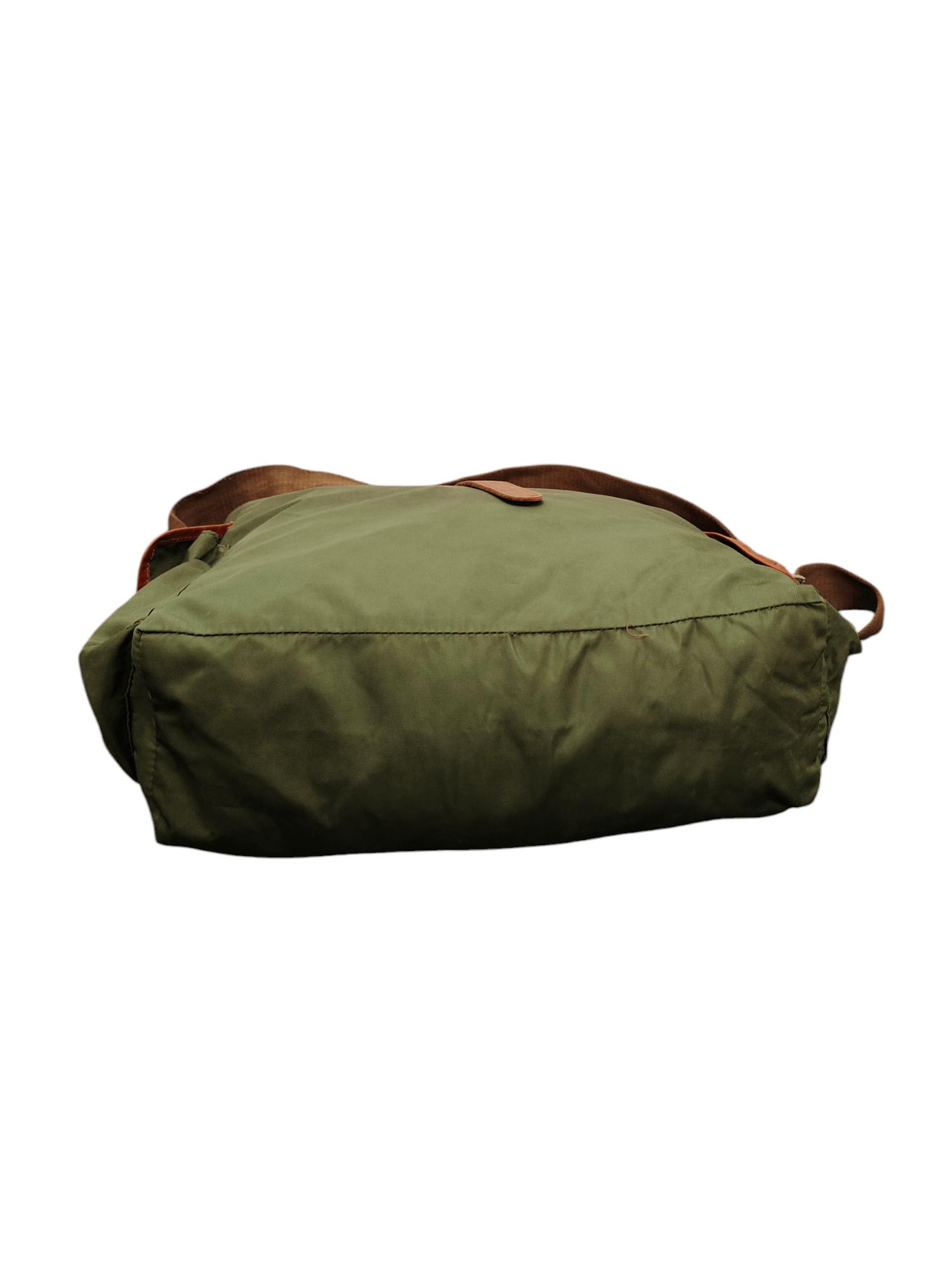 Orobianco Vintage Orobianco Olive Green Nylon Leather Trim Sling Bag Size ONE SIZE - 11 Thumbnail