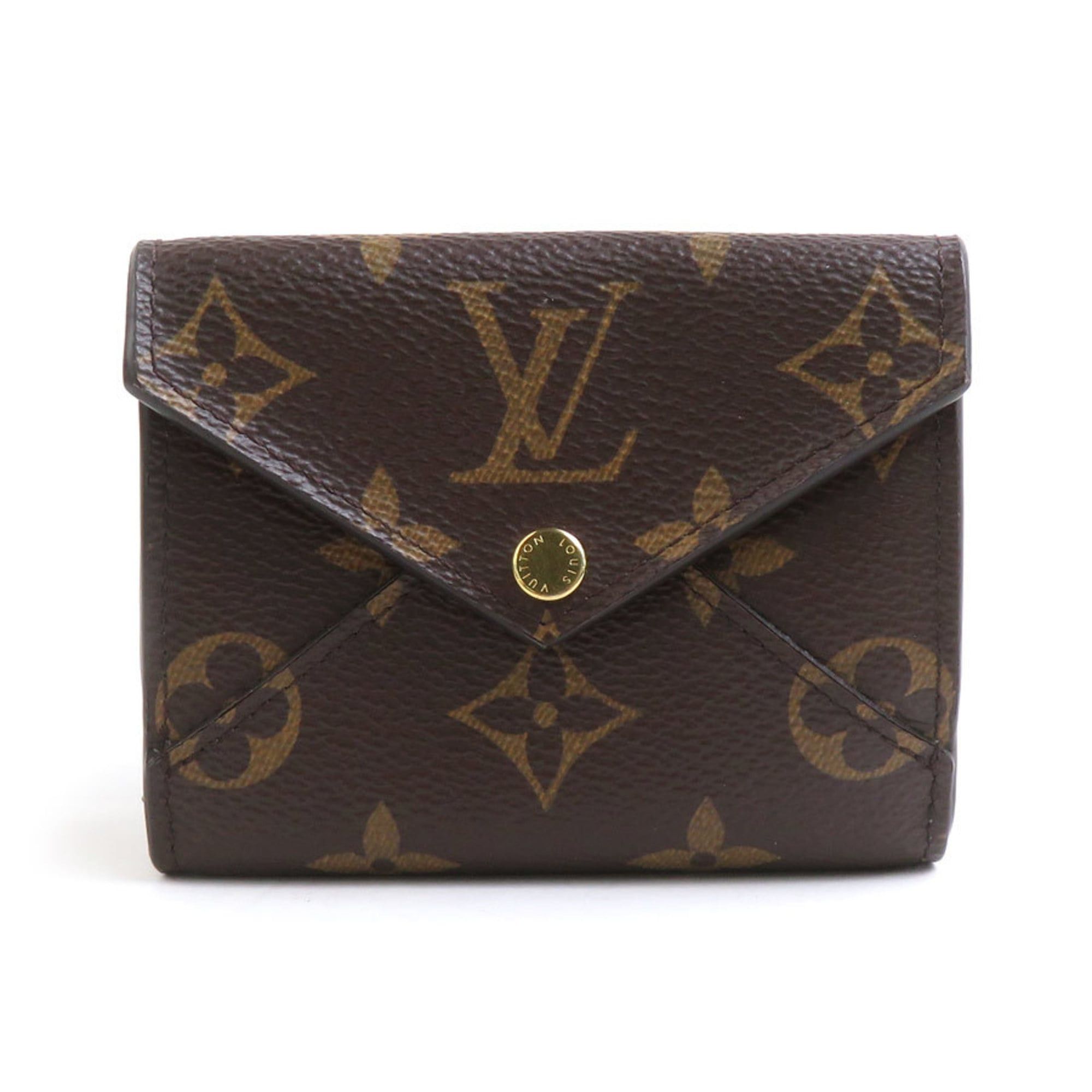 Louis Vuitton Monogram Celeste Tri-fold Wallet, Compact, Canvas, Brown/Pink Gold, Women's, M81665 e61157i