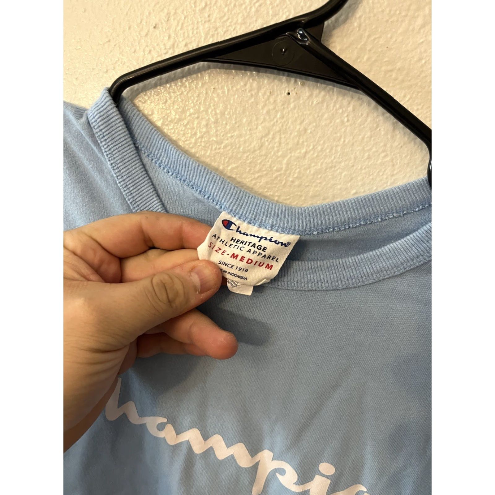 Champion Champion Heritage Athletic Apparel Men’s M Tee Shirt Long Sleeve Blue Cotton Size US M / EU 48-50 / 2 - 3 Thumbnail