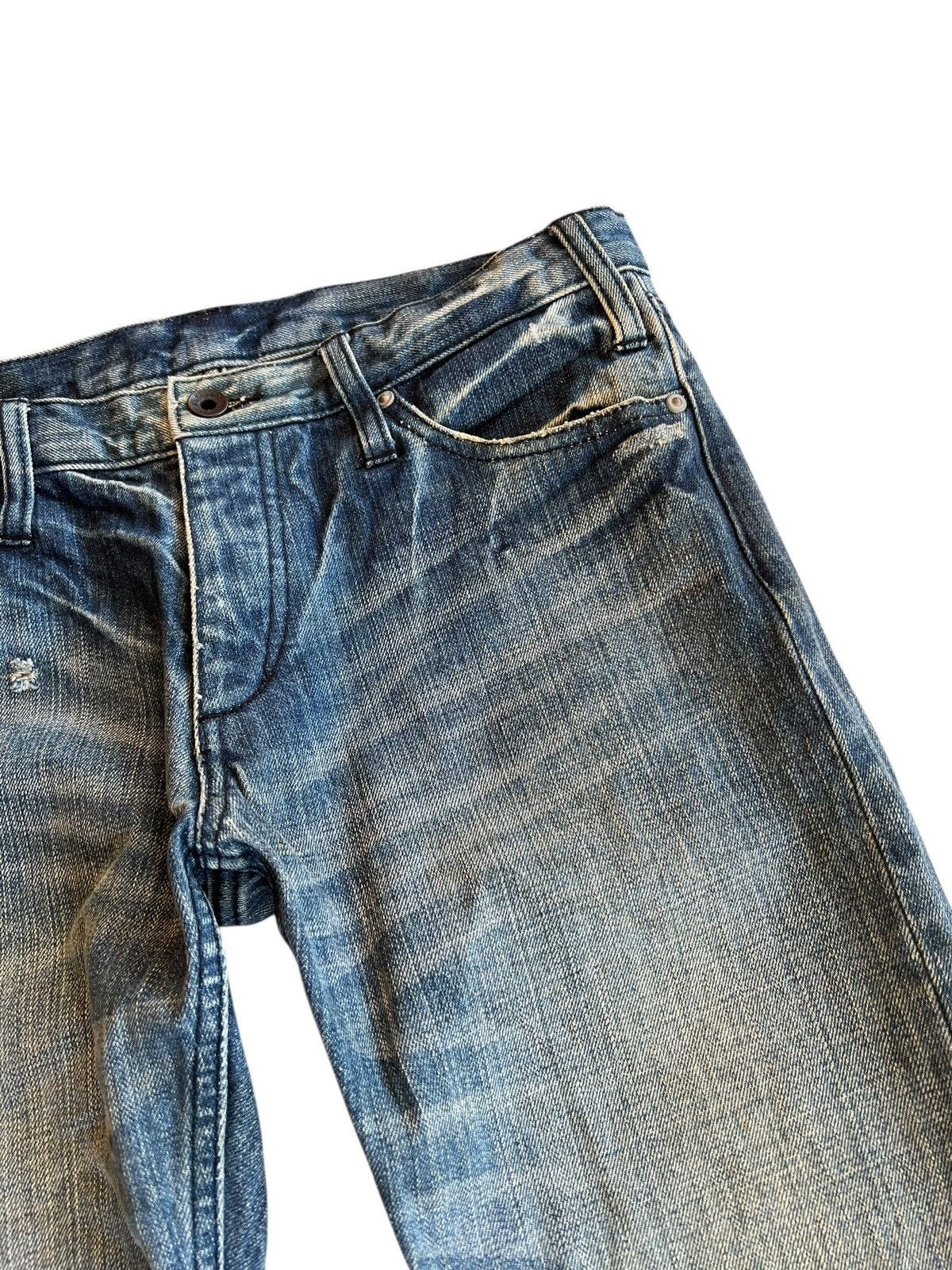 Japanese Brand Vintage Japanese Brand Burden Flare Distressed Painted Jean Size US 30 / EU 46 - 8 Thumbnail