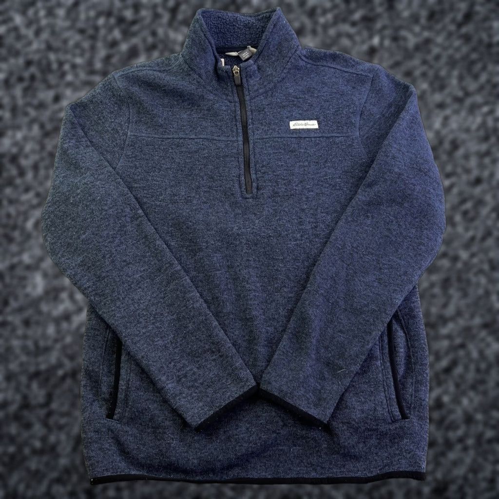 Eddie Bauer Eddie Bauer Sweater Mens Medium Blue Long Sleeve 1/4 Zip Fleece Pullover Adult Size US M / EU 48-50 / 2 - 1 Thumbnail
