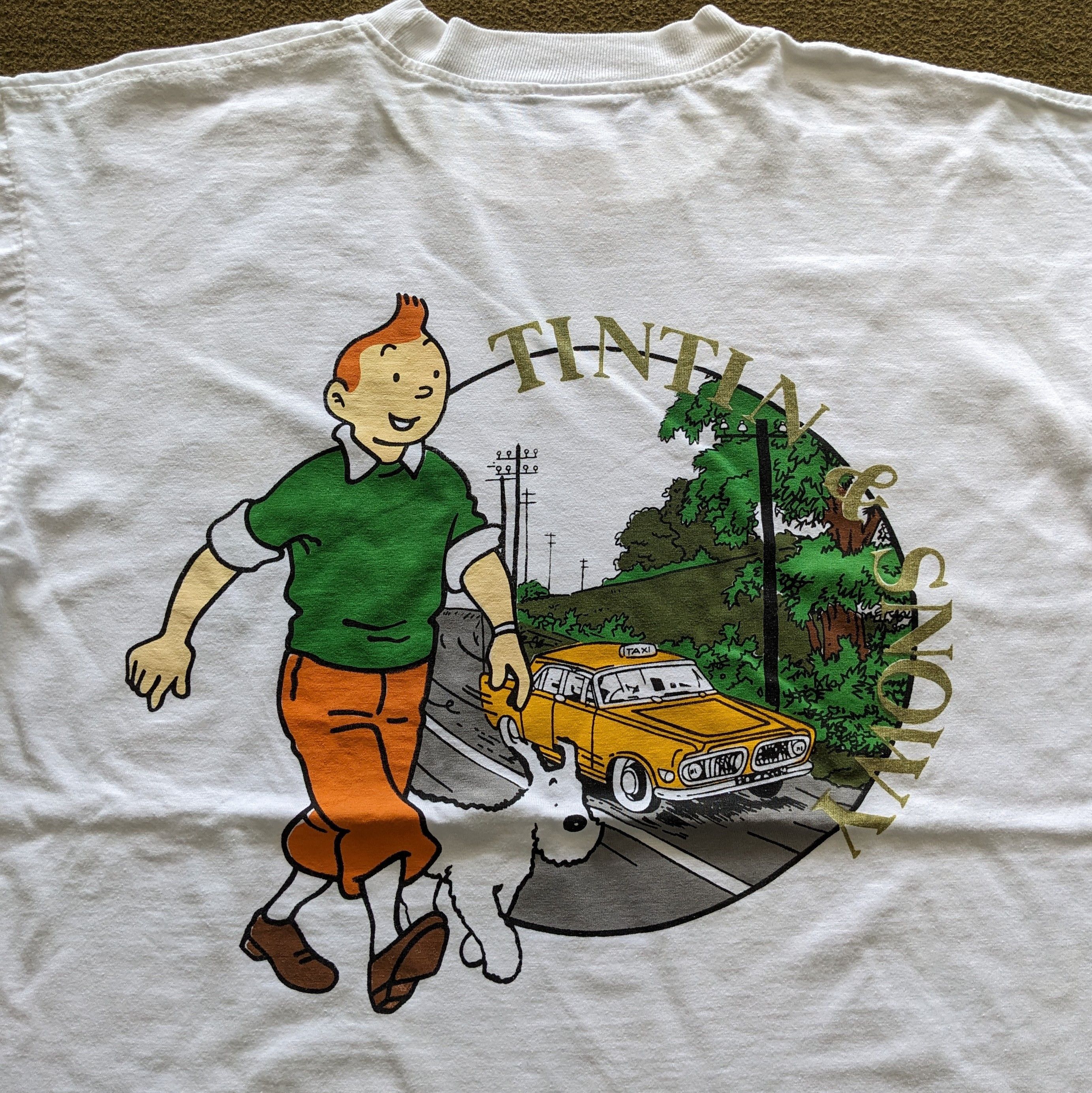 Vintage Vintage 90's The Adventure Of Tintin And Snowy T-shirt Size US L / EU 52-54 / 3 - 2 Thumbnail