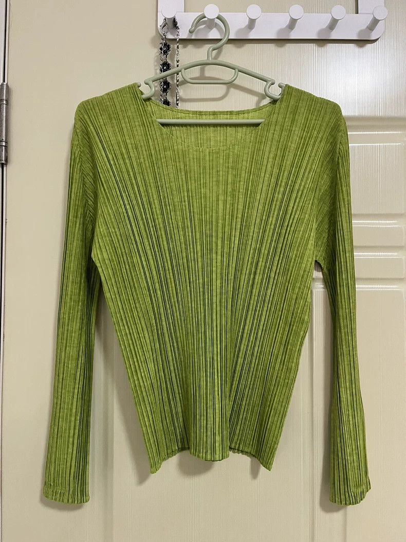 Issey Miyake issey miyake Grass green pleated coat 2506-Nextarrow Size S / US 4 / IT 40 - 2 Thumbnail