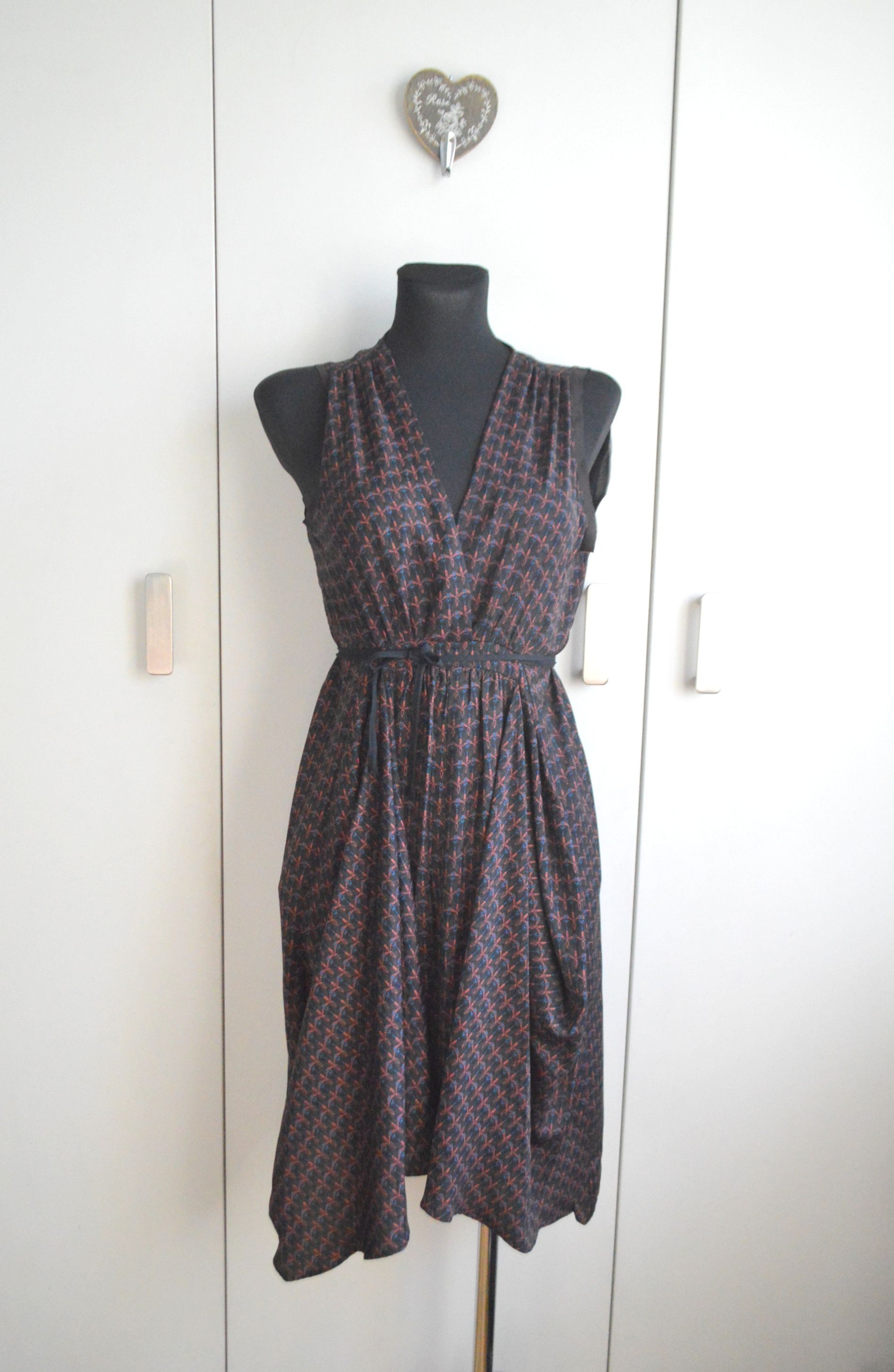 Vera Wang Vera Wang 00s dress asymetrical print rare Size S / US 4 / IT 40 - 1 Thumbnail