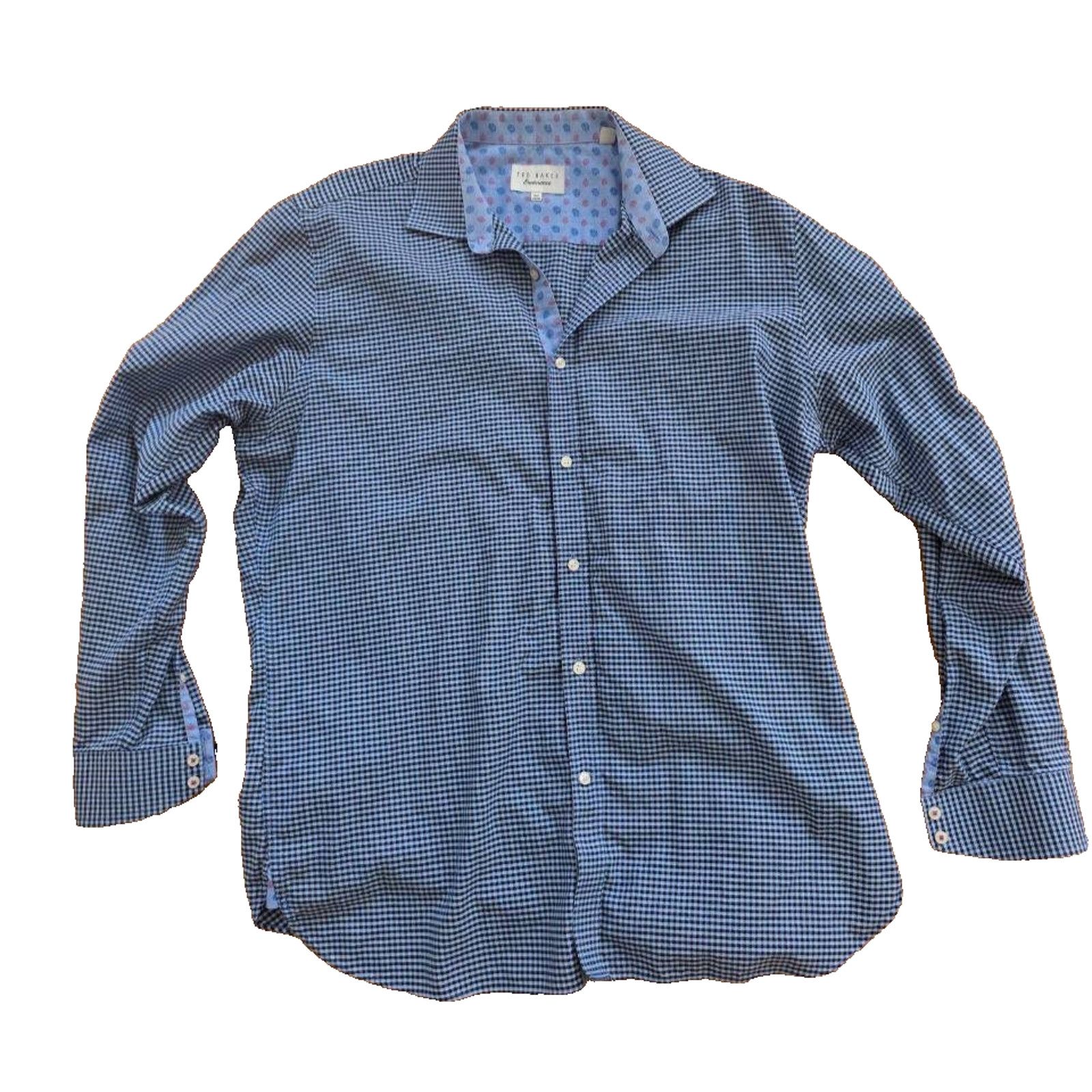 Ted Baker Ted Baker London Men's Buton Long Sleeve Shirt 34/35 A000999 Size US M / EU 48-50 / 2 - 1 Thumbnail
