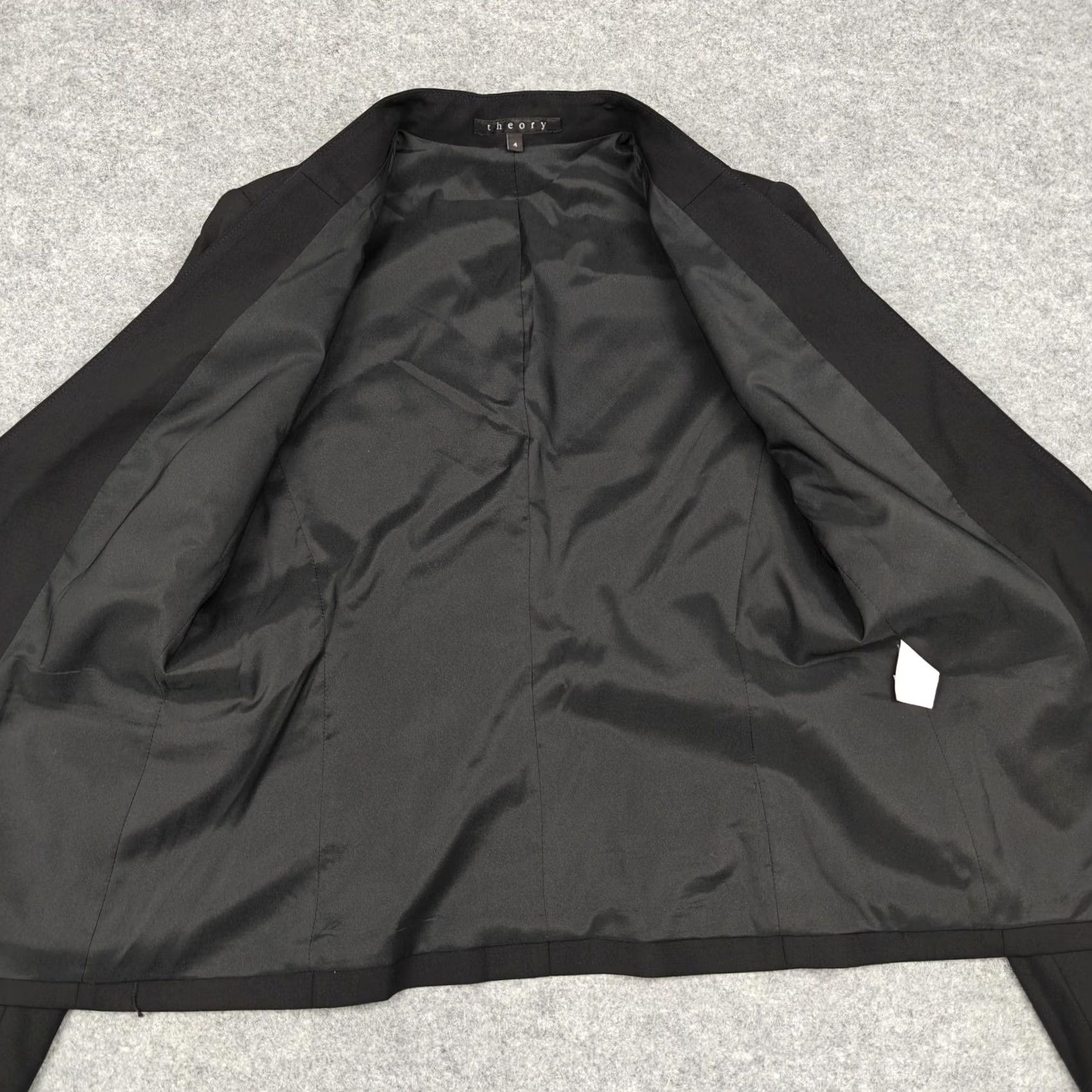 Theory Theory Womens Blazer Black Wool Blend Lined Stretch Jacket Workwear 4 Size S / US 4 / IT 40 - 3 Thumbnail
