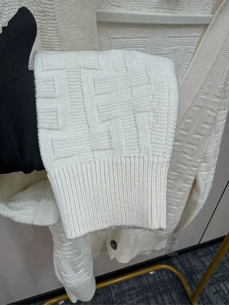 Hermes Hermes Classic Dark Pattern Knit Cardigan Size XXS / US 00 / IT 34 - 6 Thumbnail