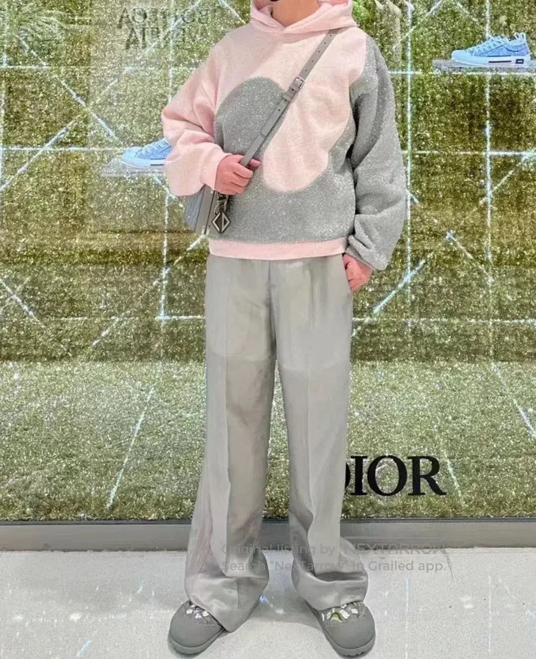 Dior Dior ERL Collaboration Gray Pink Sequin Hoodie. Size M / US 6-8 / IT 42-44 - 7 Thumbnail