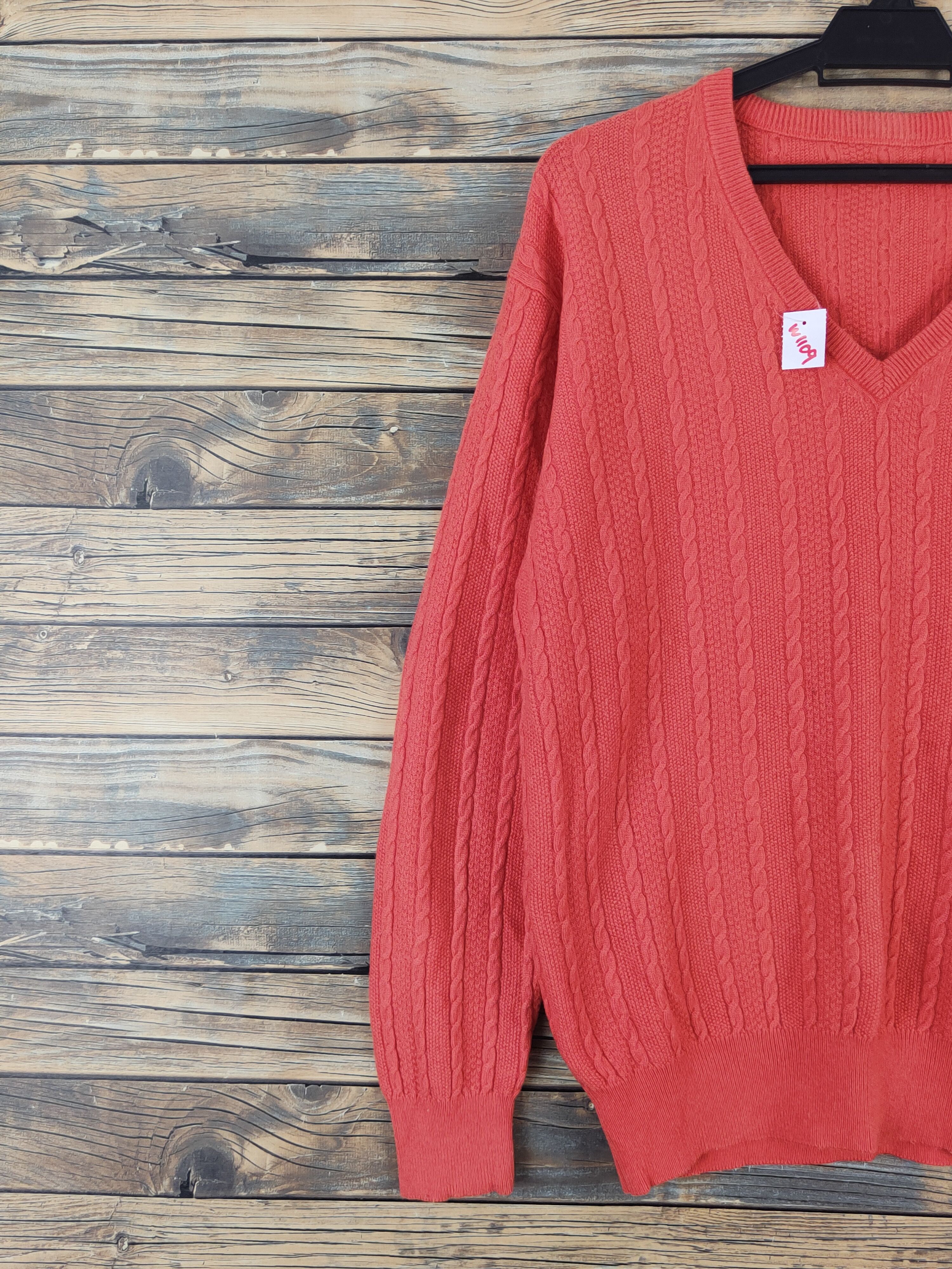 Homespun Knitwear × Japanese Brand × Vintage Japanese Brand Orange Knitwear Sweatshirts #W1109 Size US L / EU 52-54 / 3 - 3 Thumbnail