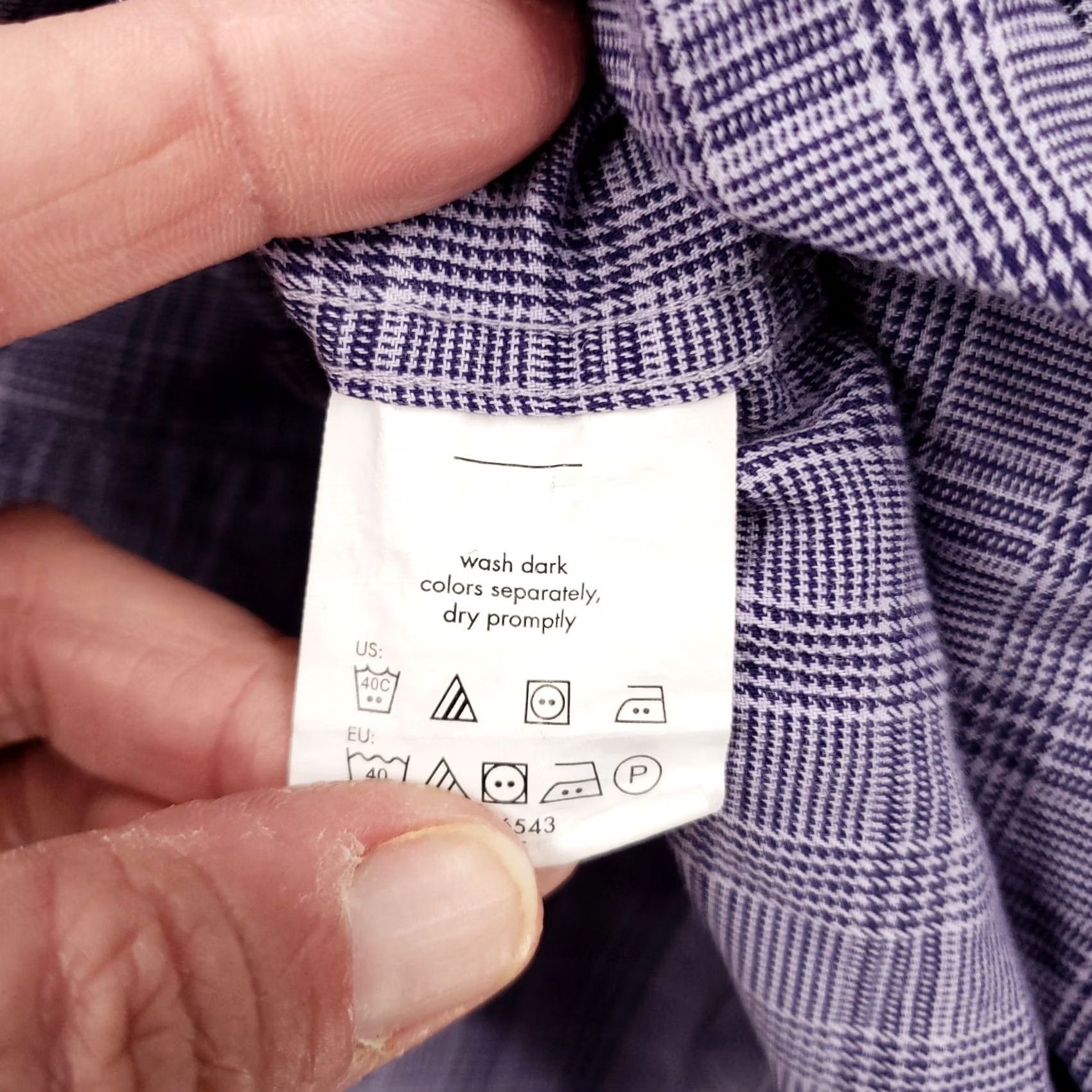 Michael Kors Michael Kors Dress Shirt Mens M Medium Purple Button-Up Plaid Slim Fit Collared Size 40R - 4 Thumbnail