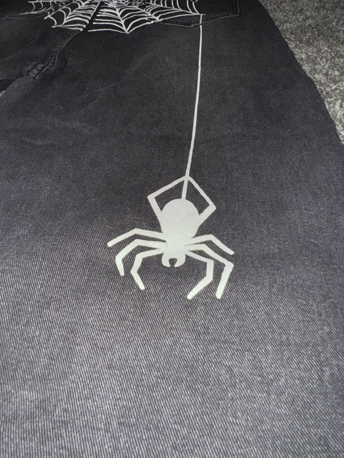 Japanese Brand × Vintage black baggy denim Spider 🕷️ jeans Size US 30 / EU 46 - 9 Thumbnail