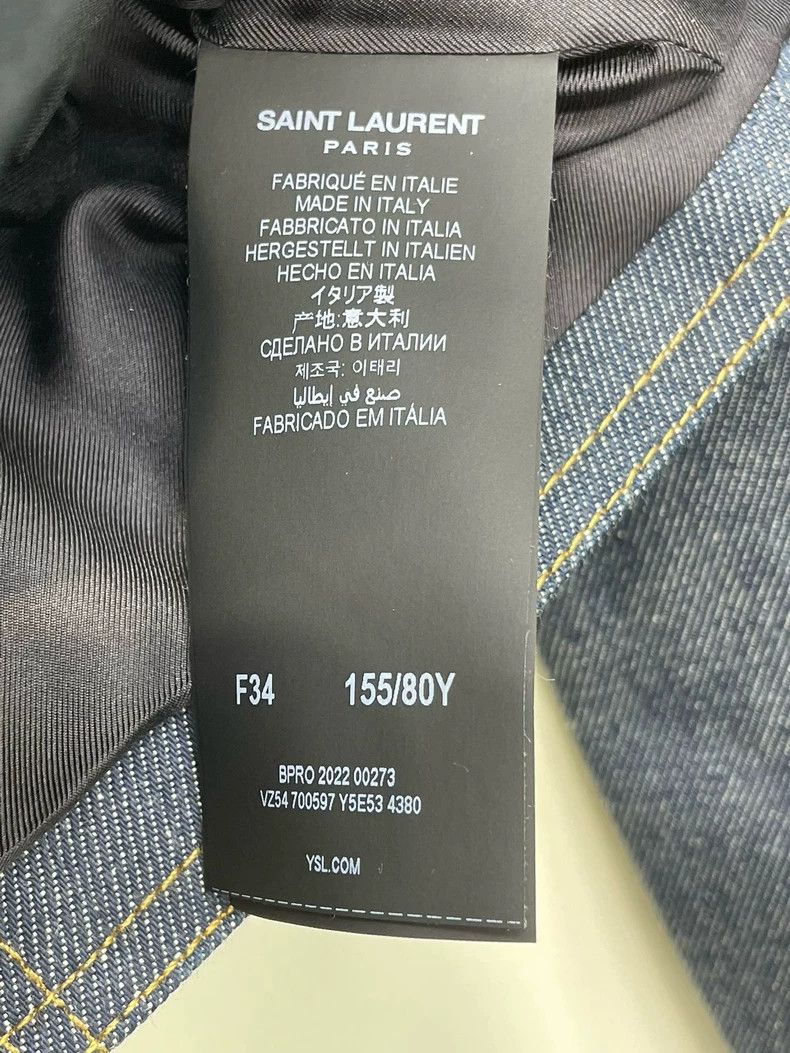 Yves Saint Laurent saint laurent Cropped denim jacket 2503-Nextarrow Size XXS / US 00 / IT 34 - 7 Thumbnail
